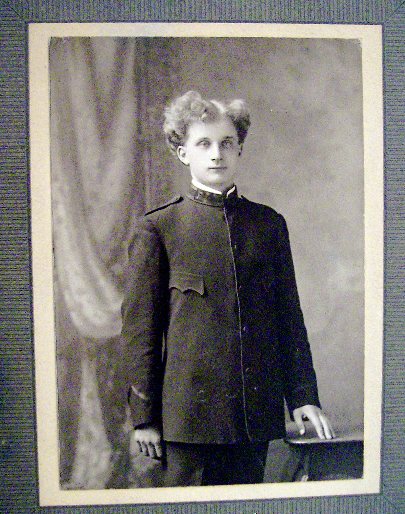 Cabinet Photo of Young Military Cadet