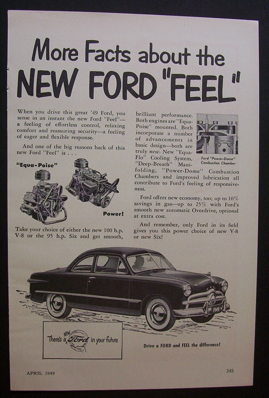 1949 Ford with Facts About the New Ford