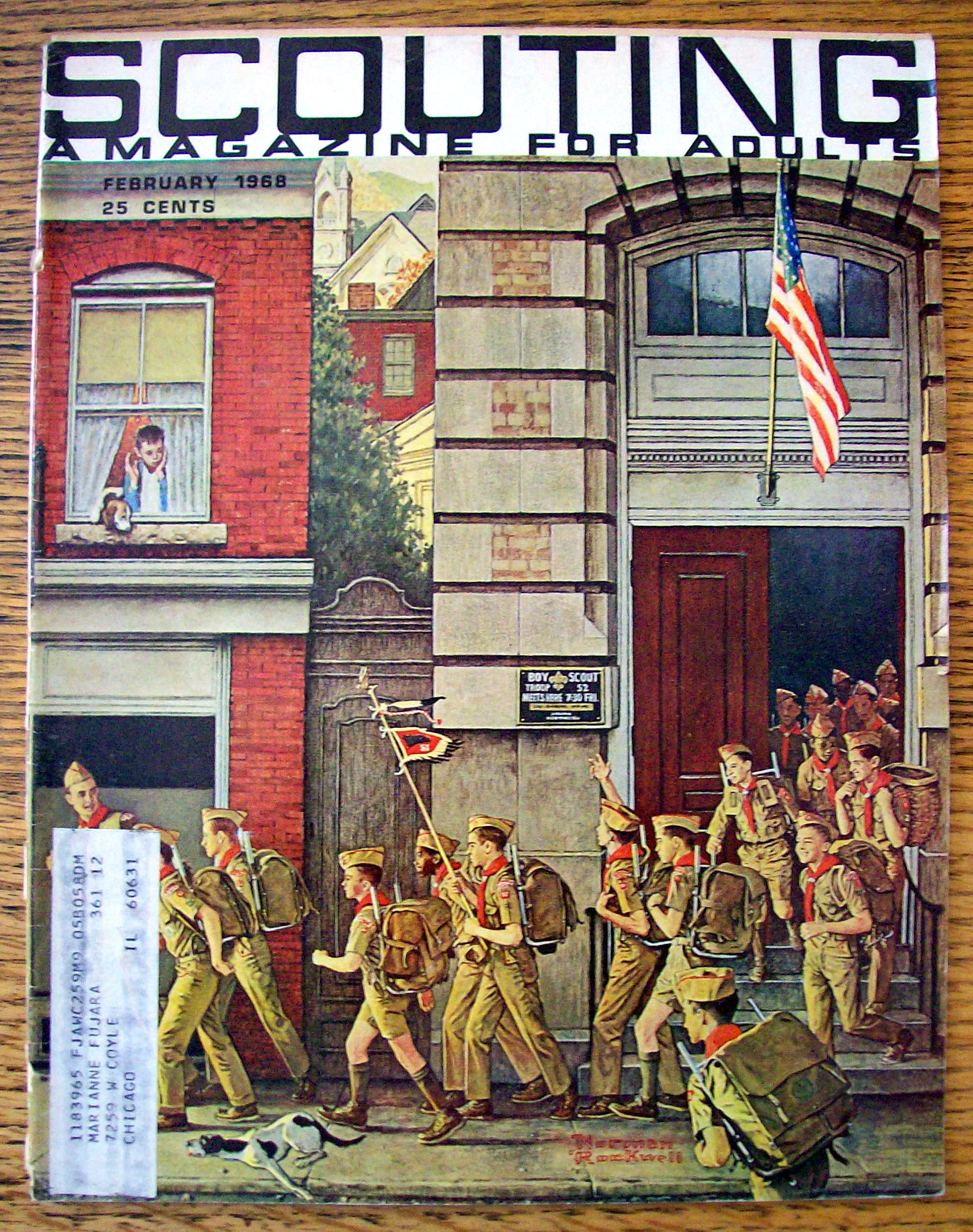 Scouting Magazine February 1968 Rockwell Cover