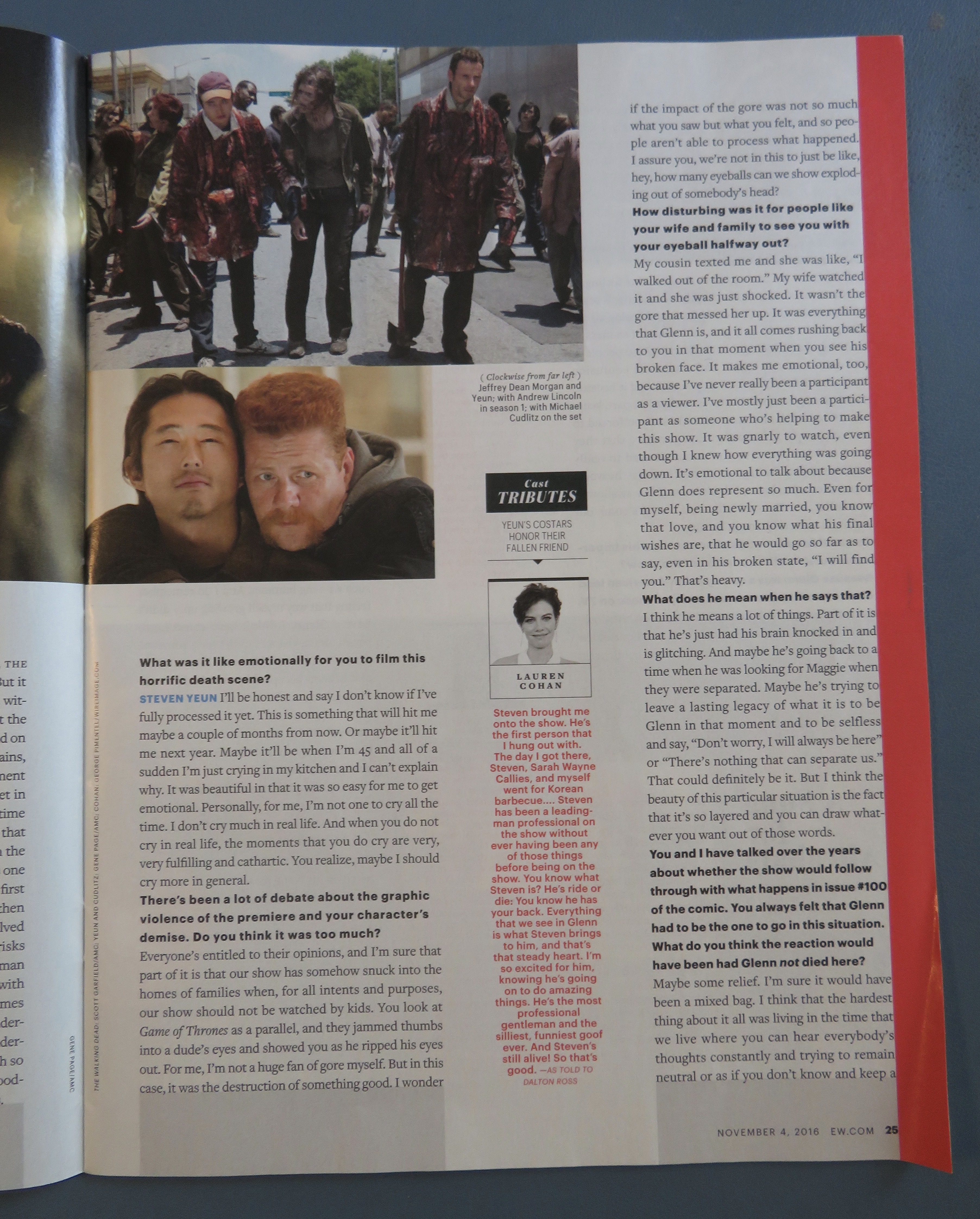 Entertainment Magazine November 4, 2016 Dead Glenn