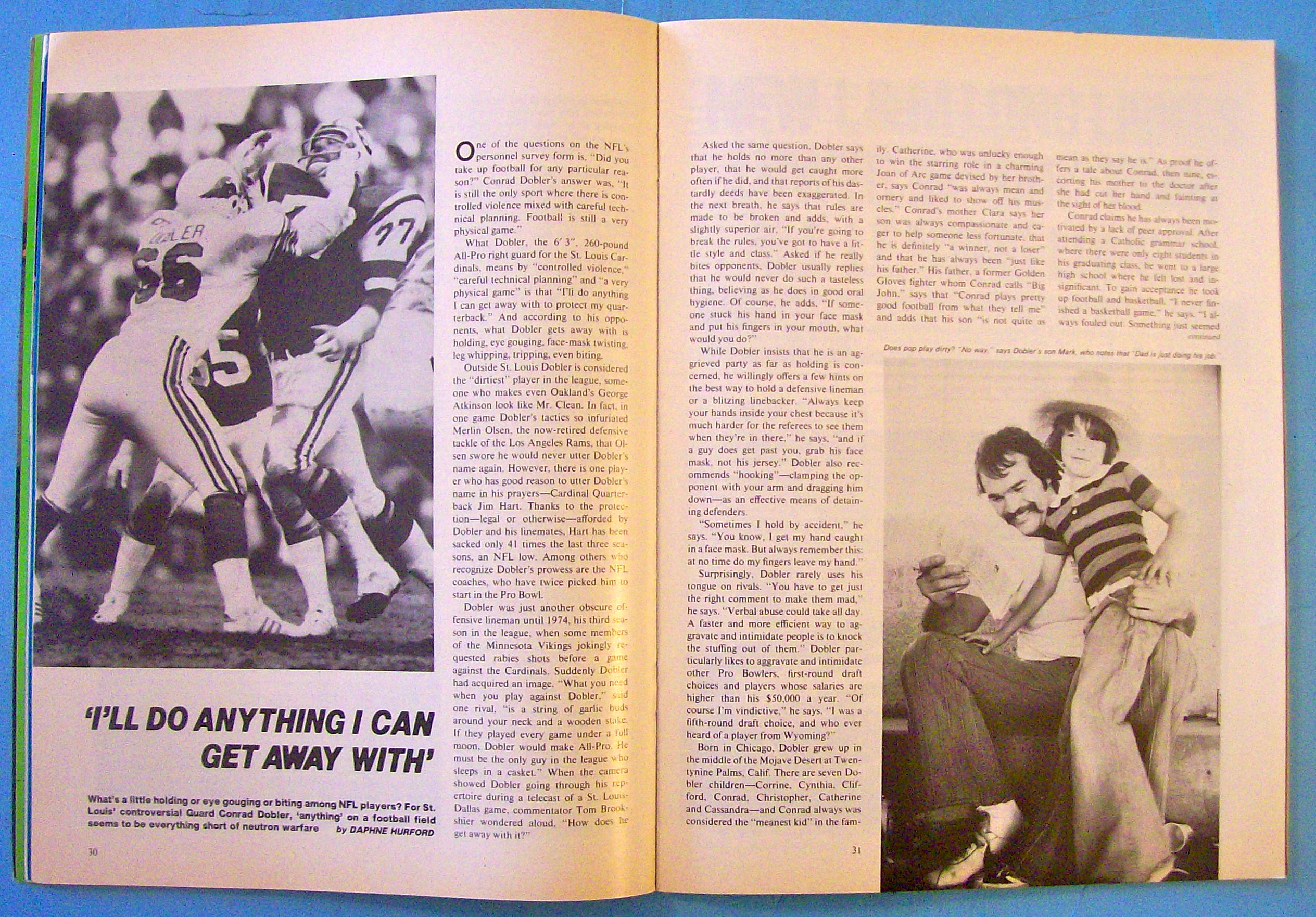 Sports Illustrated Magazine July 25, 1977 Conrad Dobler
