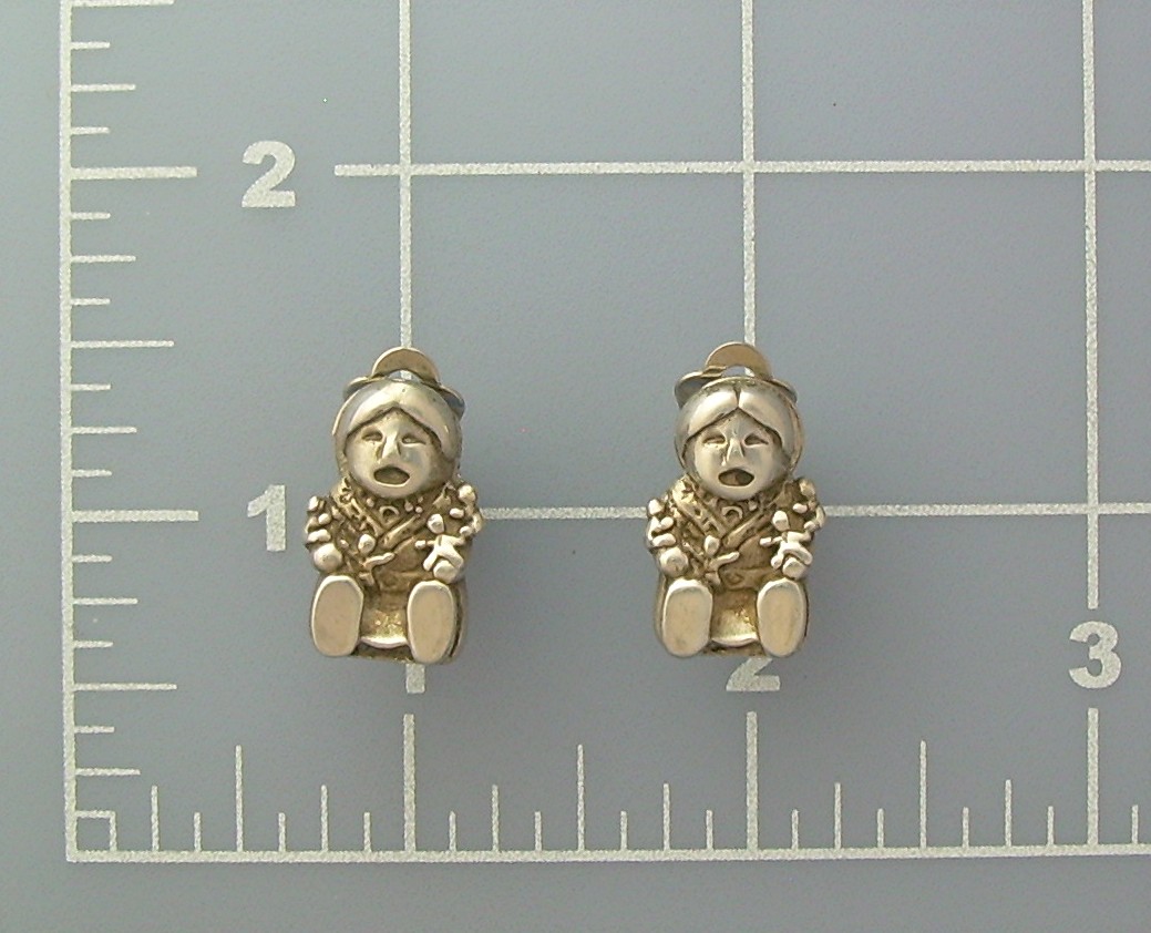 Sterling Silver American IndiaStoryteller Clip Earrings