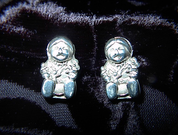 Sterling Silver American IndiaStoryteller Clip Earrings