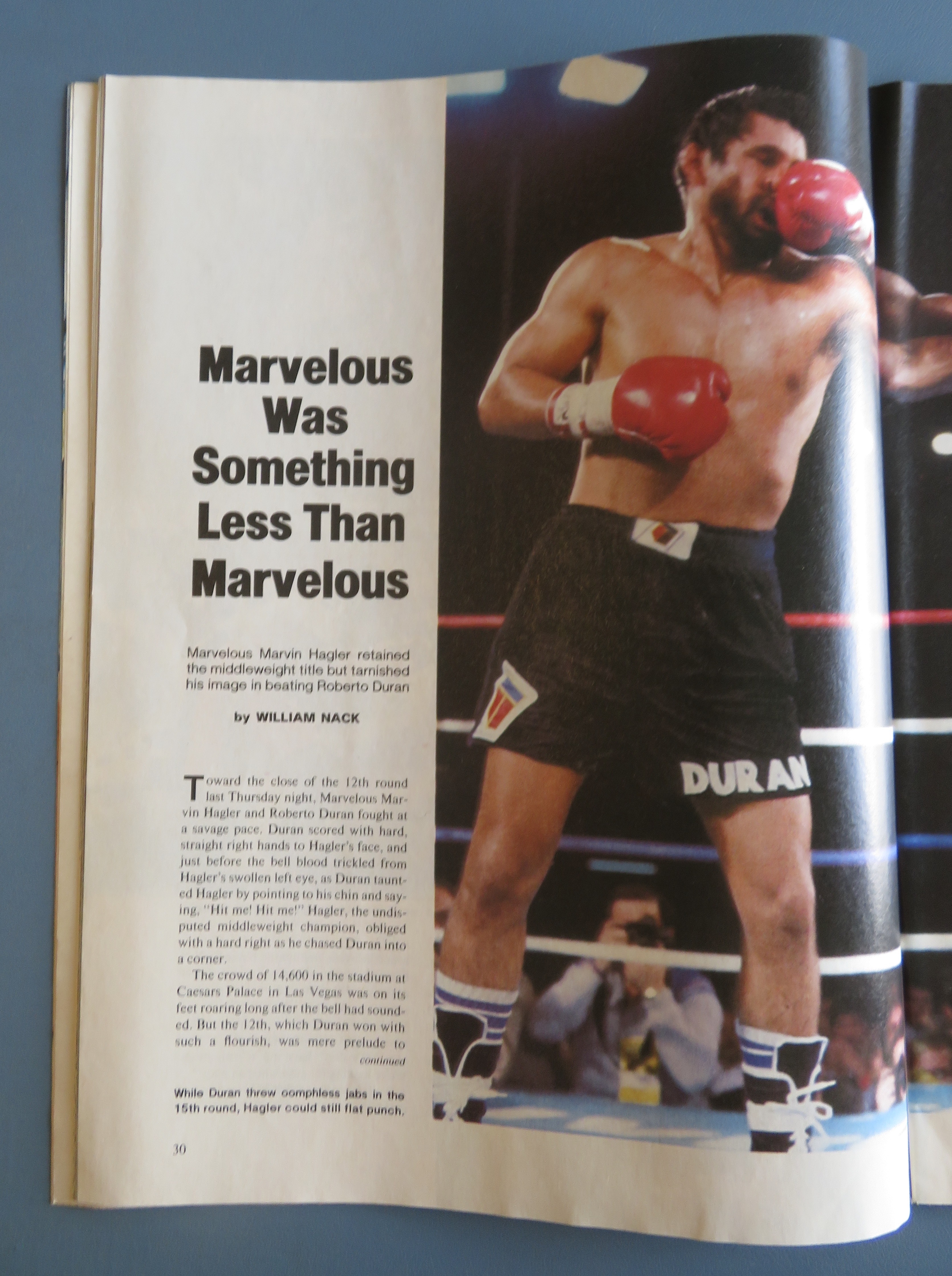 Sports Illustrated Magazine November 21, 1983 Hagler
