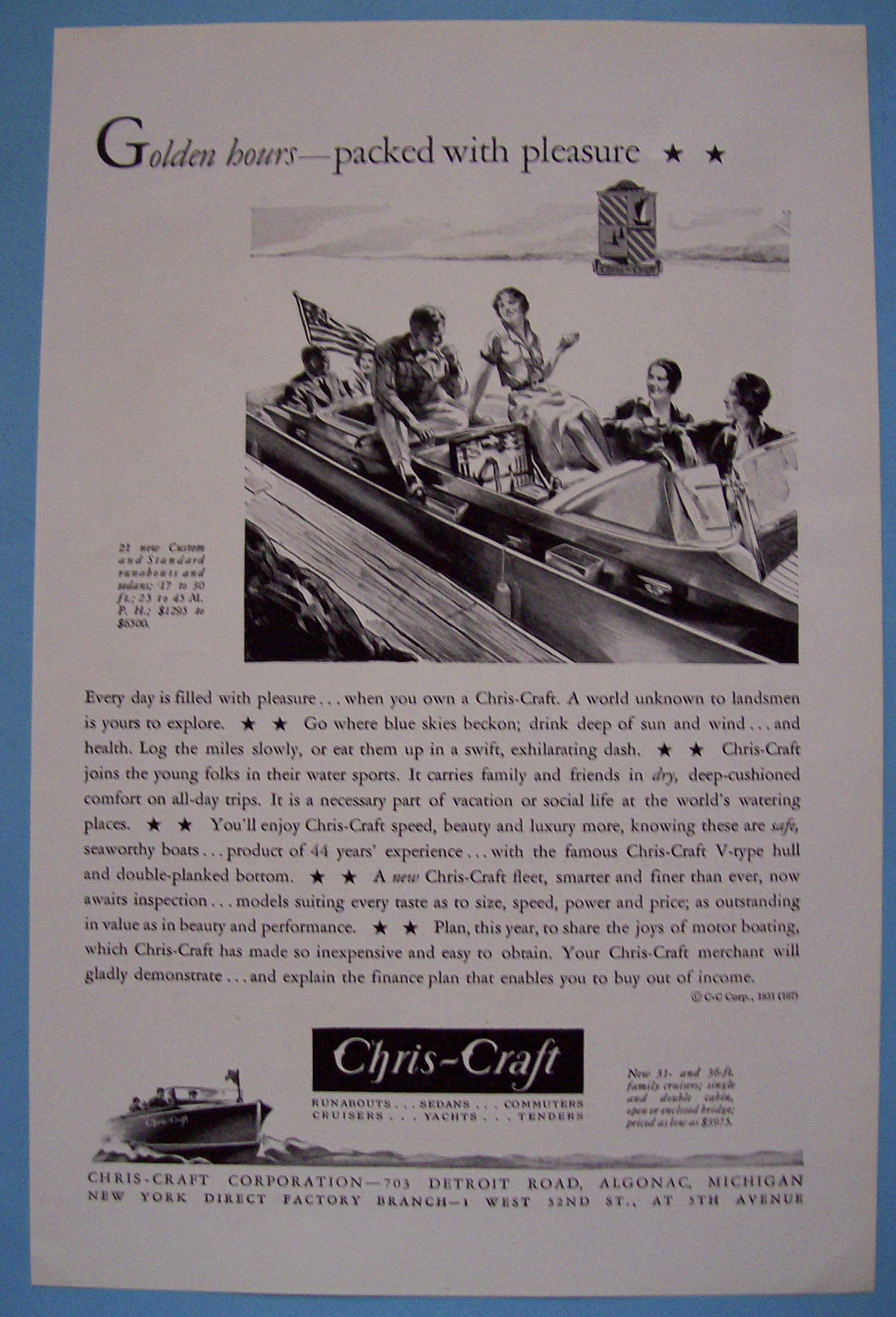 Vintage Ad: 1931 Chris - Craft