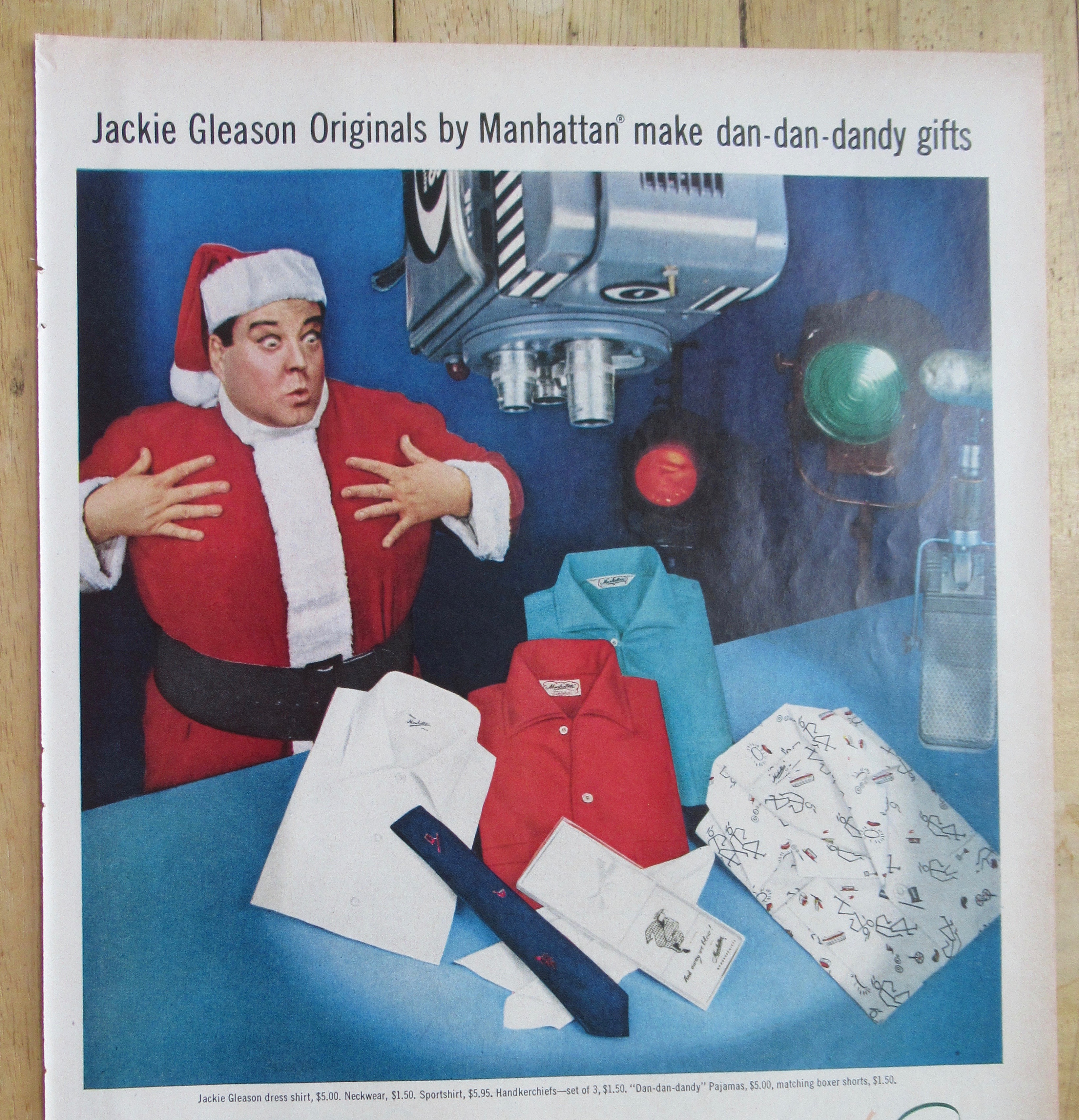 1955 Manhattan Shirts with Jackie Gleason