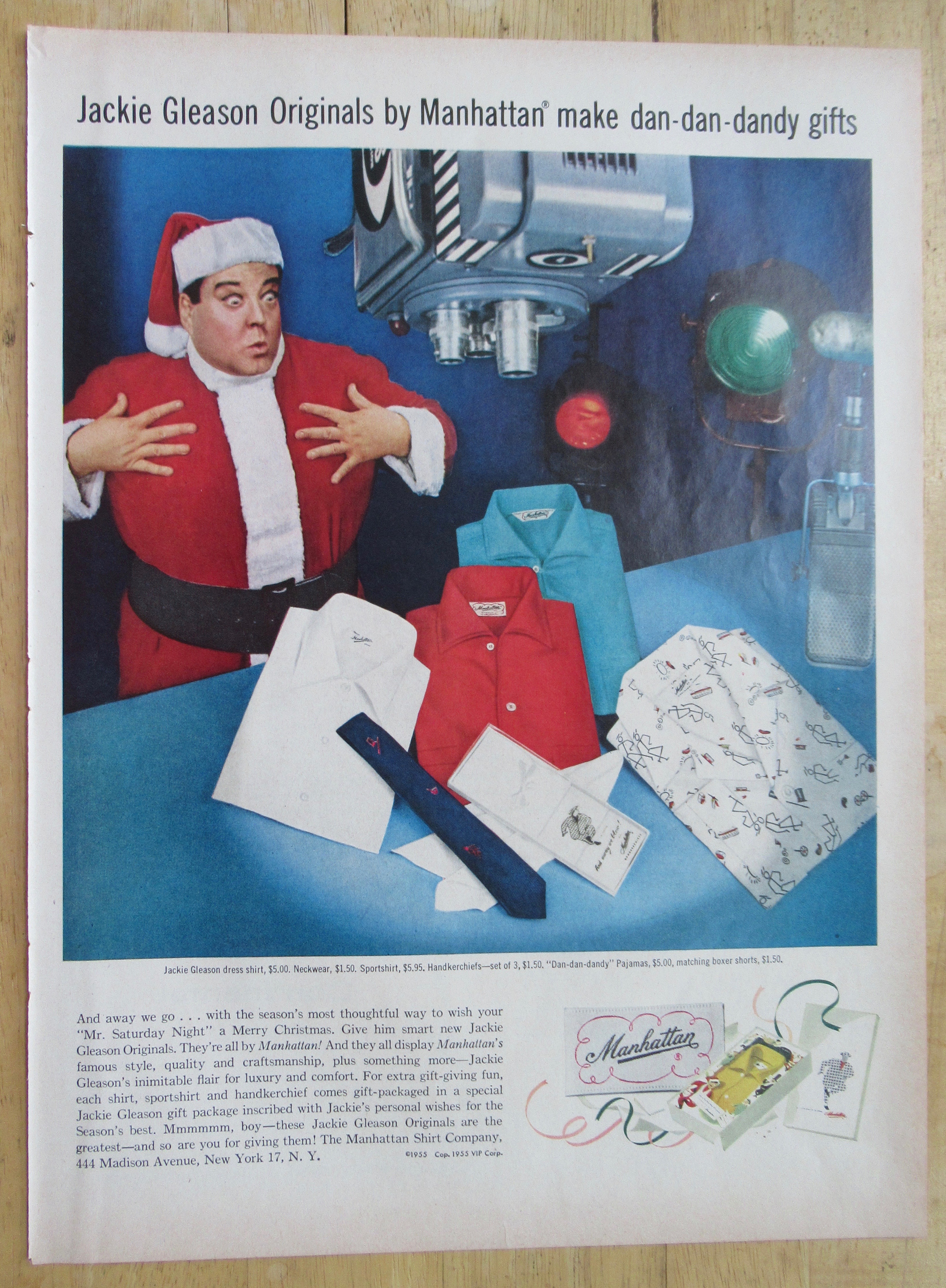 1955 Manhattan Shirts with Jackie Gleason