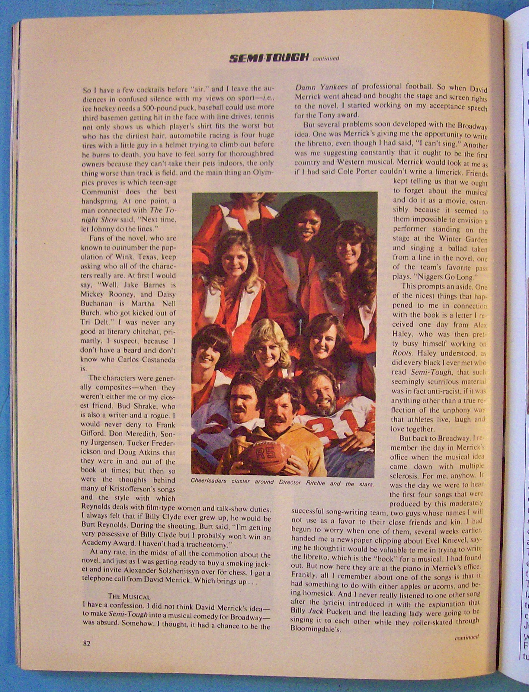 Sports Illustrated Magazine November 7, 1977 Semi Tough