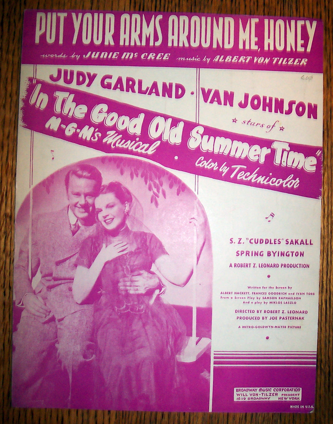 1937 Put Your Arms Around Me, Honey-Garland & Johnson
