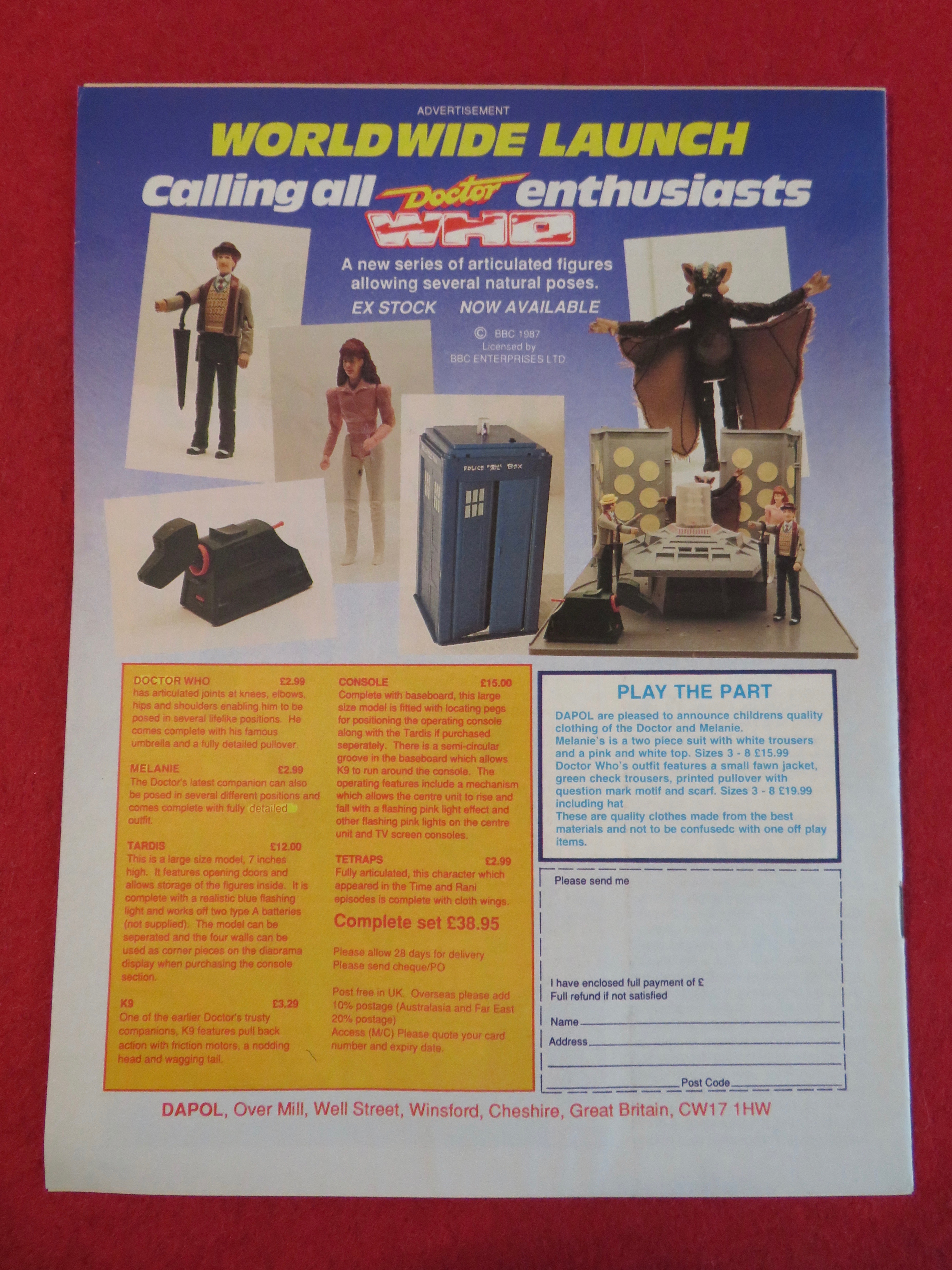 Doctor Who Magazine March 1988 Tony Selby/Peter Davison