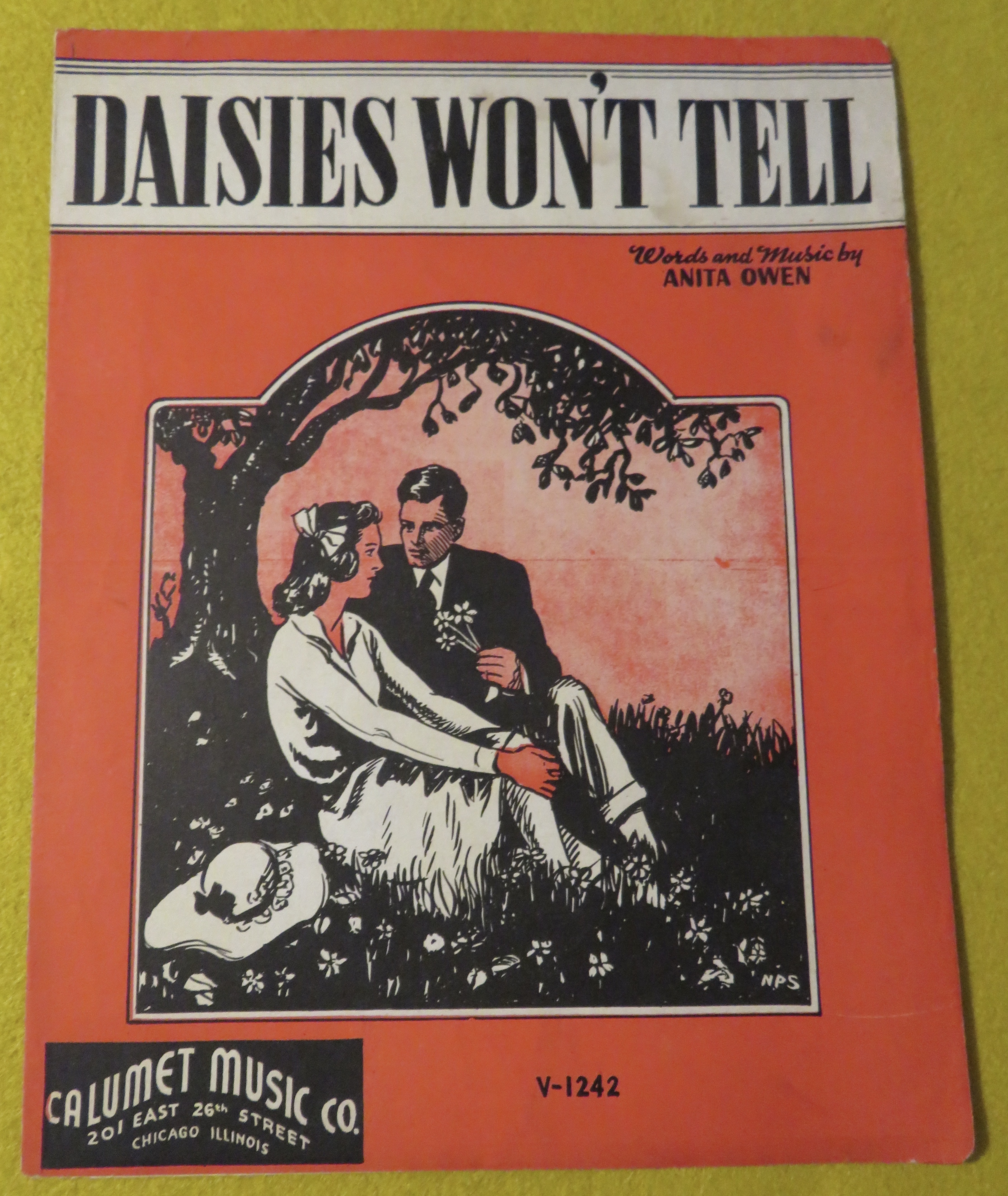 1940 Daisies Won't Tell Sheet Music Anita Owen