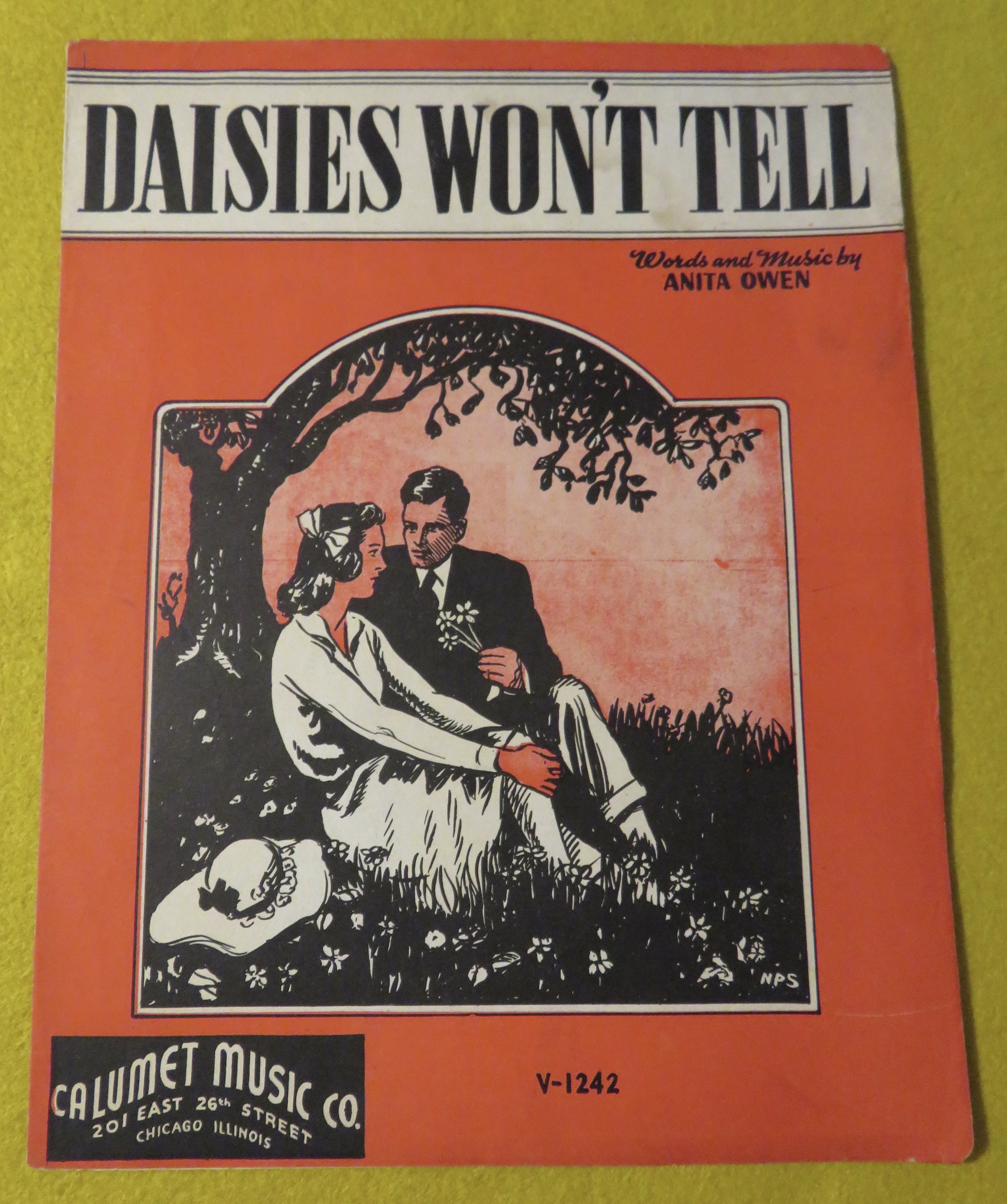 1940 Daisies Won't Tell Sheet Music Anita Owen