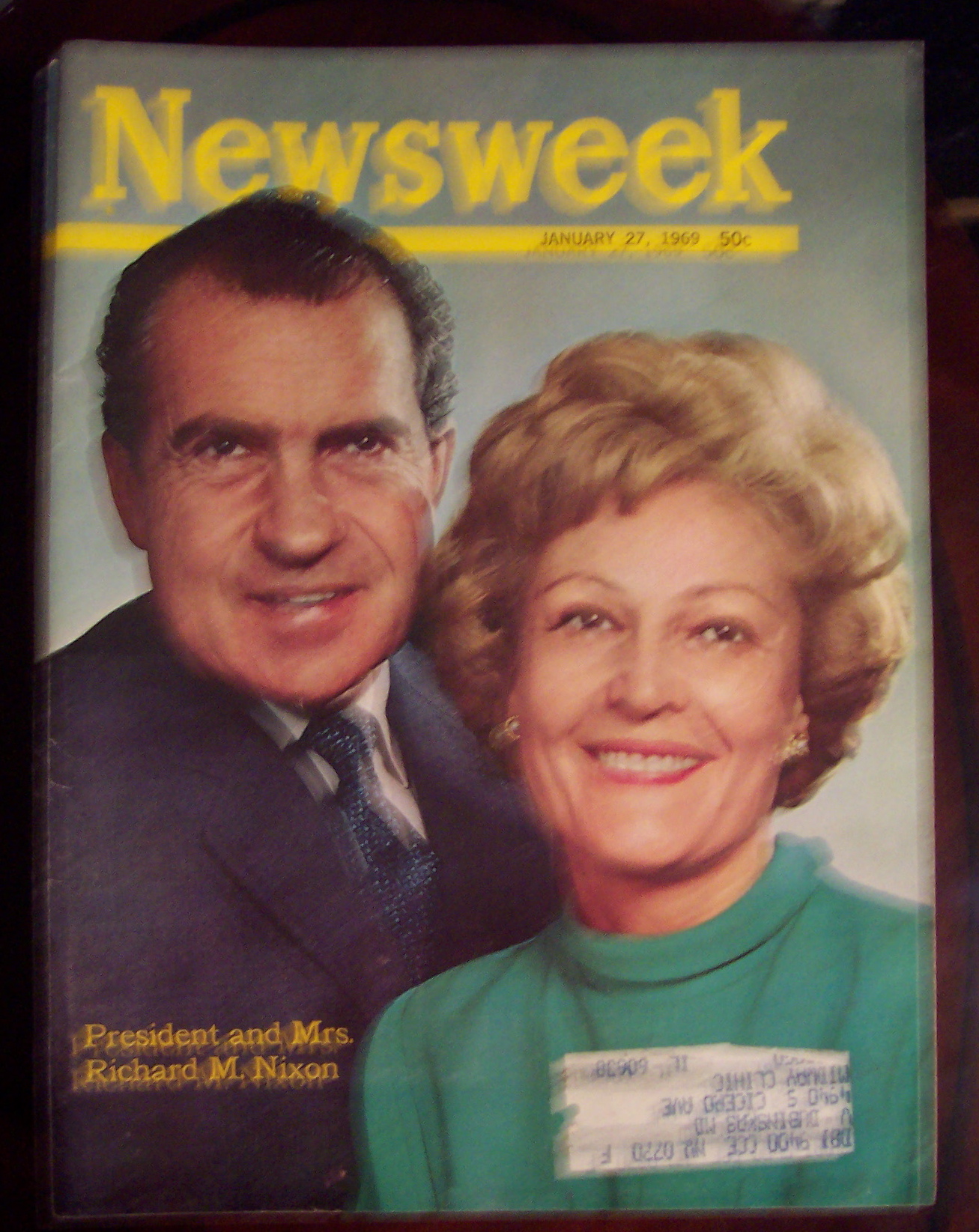 Newsweek Magazine -Jan 27, 1969- President & Mrs. Nixon