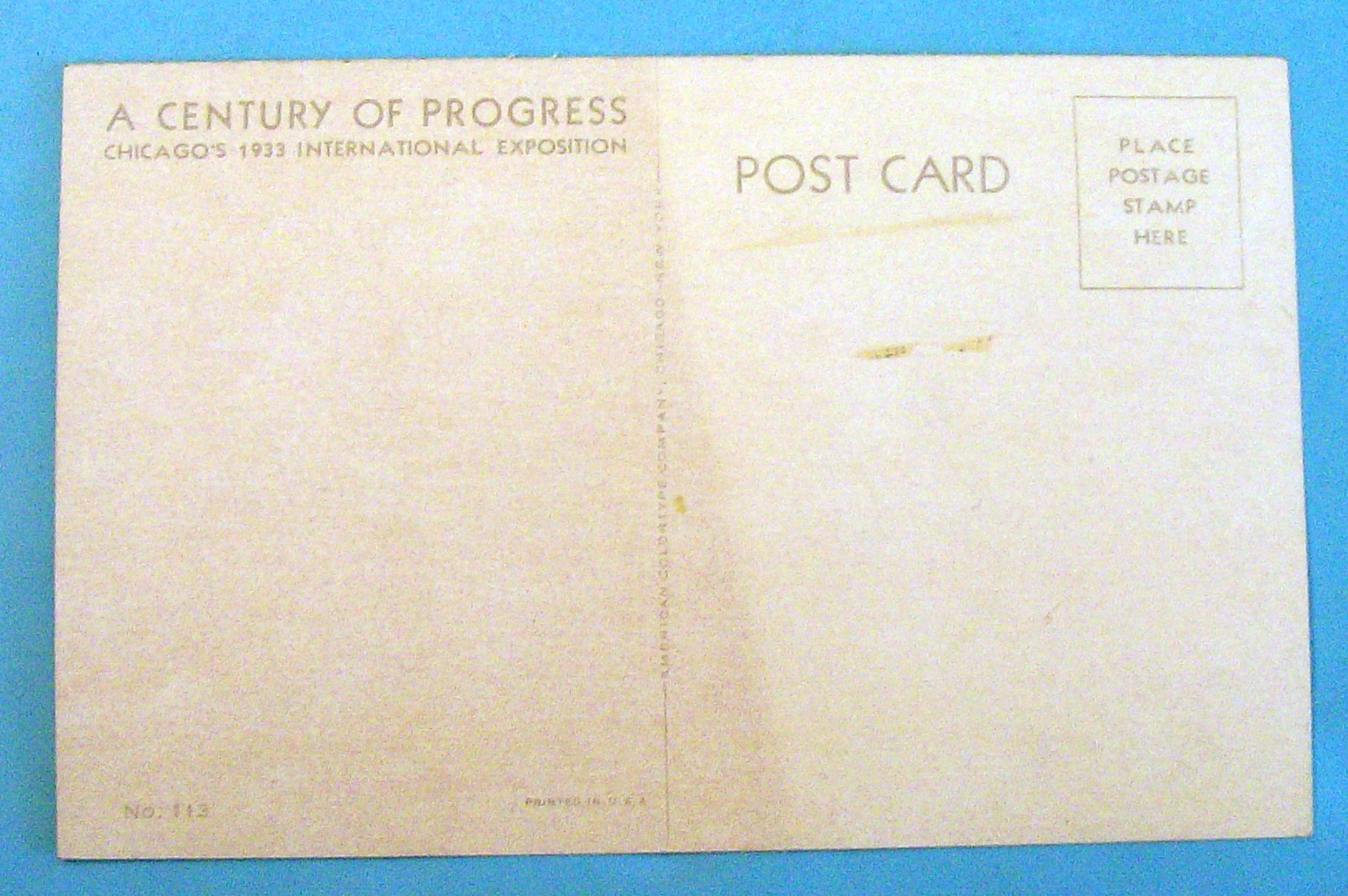 Sky Ride Postcard (1933 Chicago World's Fair)