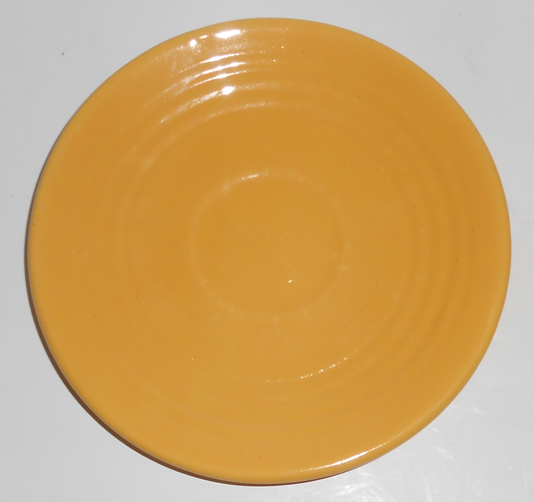 Vintage Bauer Pottery Ring Ware Yellow Saucer