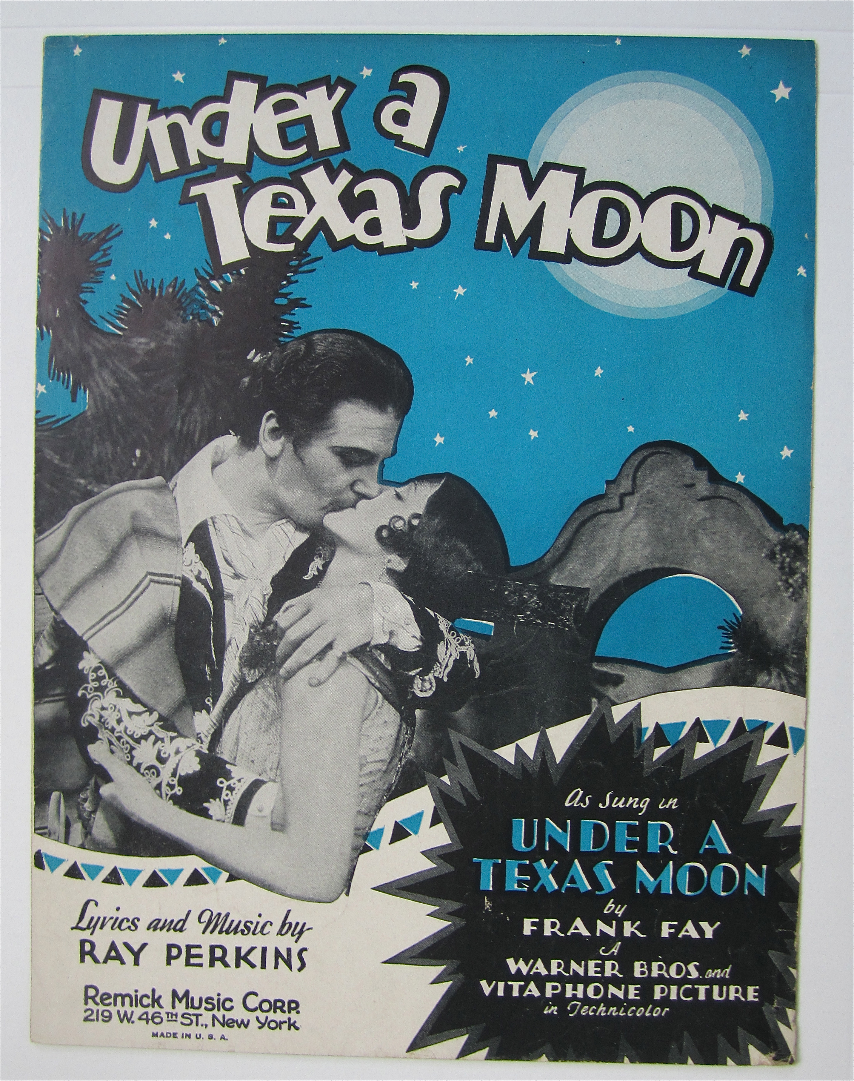 Sheet Music 1929 Under A Texas Moon
