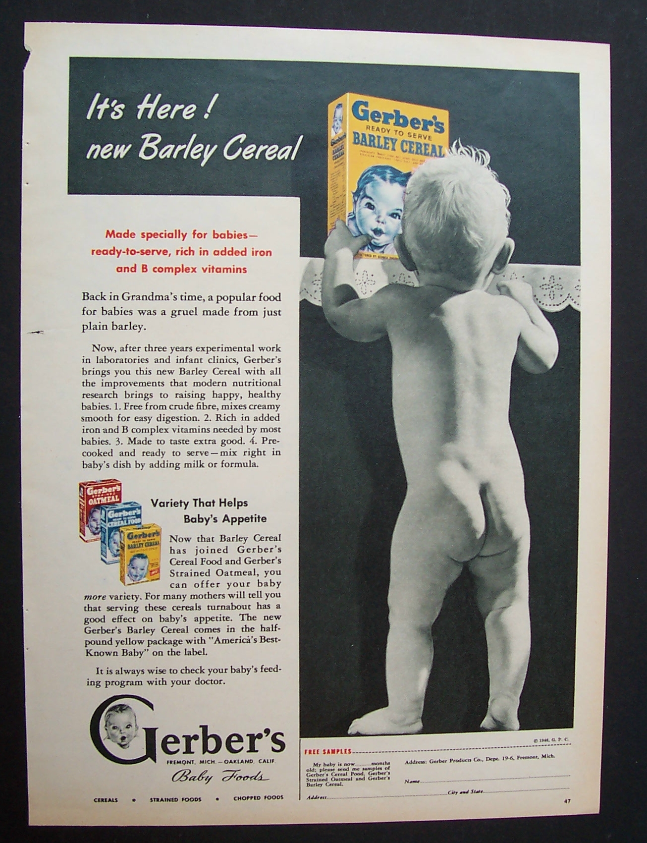 1946  Gerber's  Baby  Foods