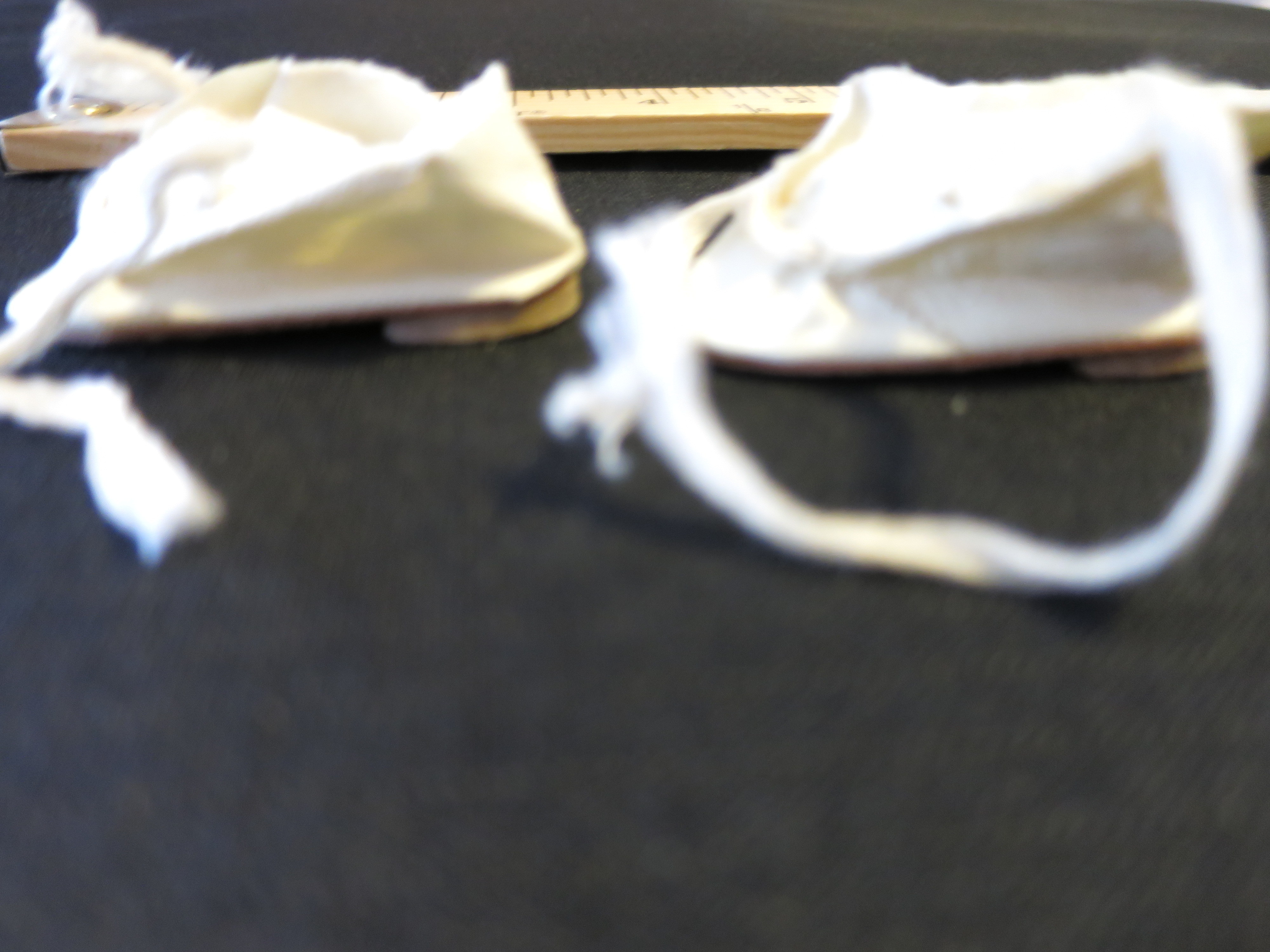 Doll Accessories Doll Shoes White Oil Cloth lace ribbon tie