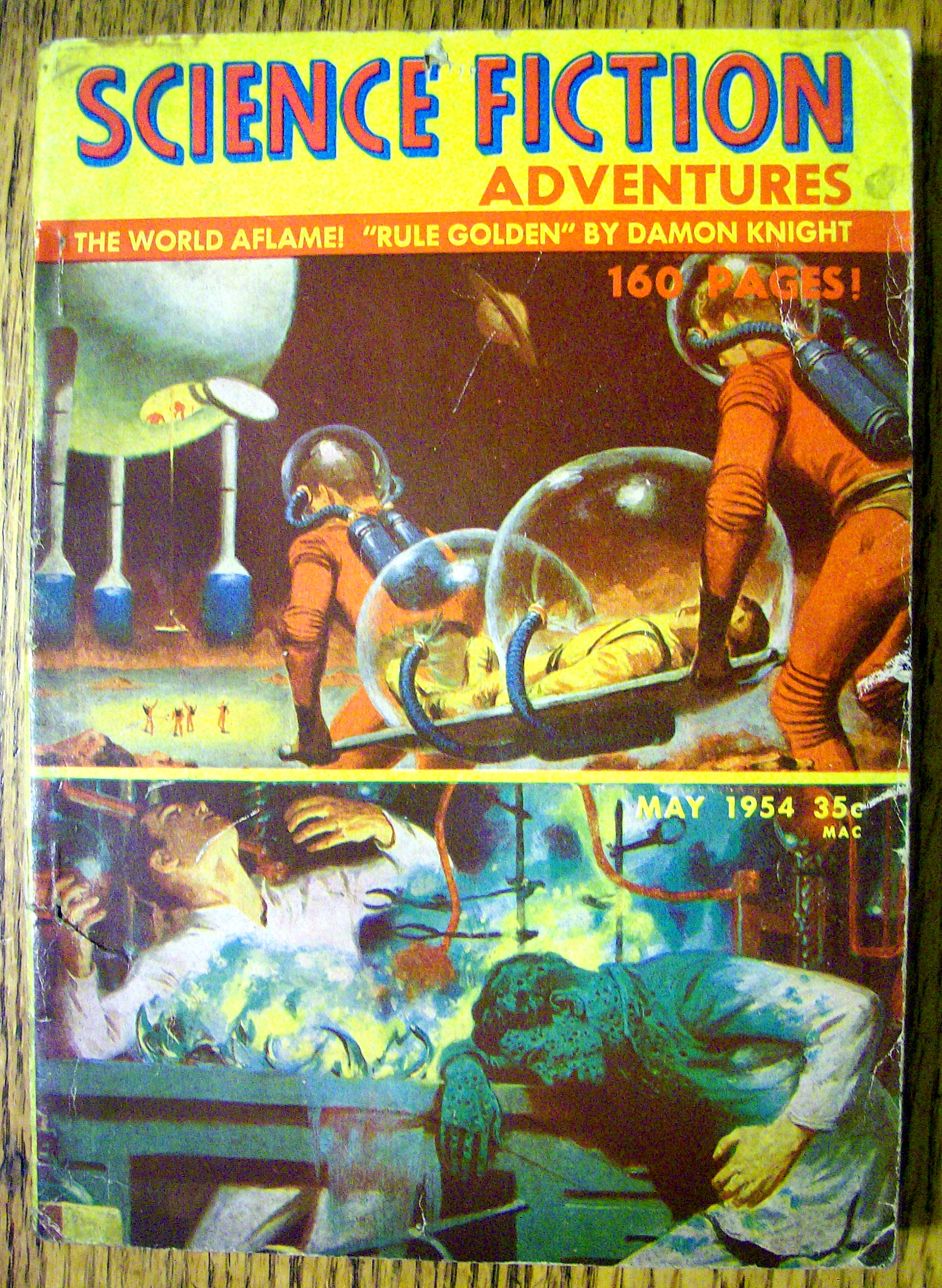 Science Fiction Adventure Magazine May 1954 Rule Golden