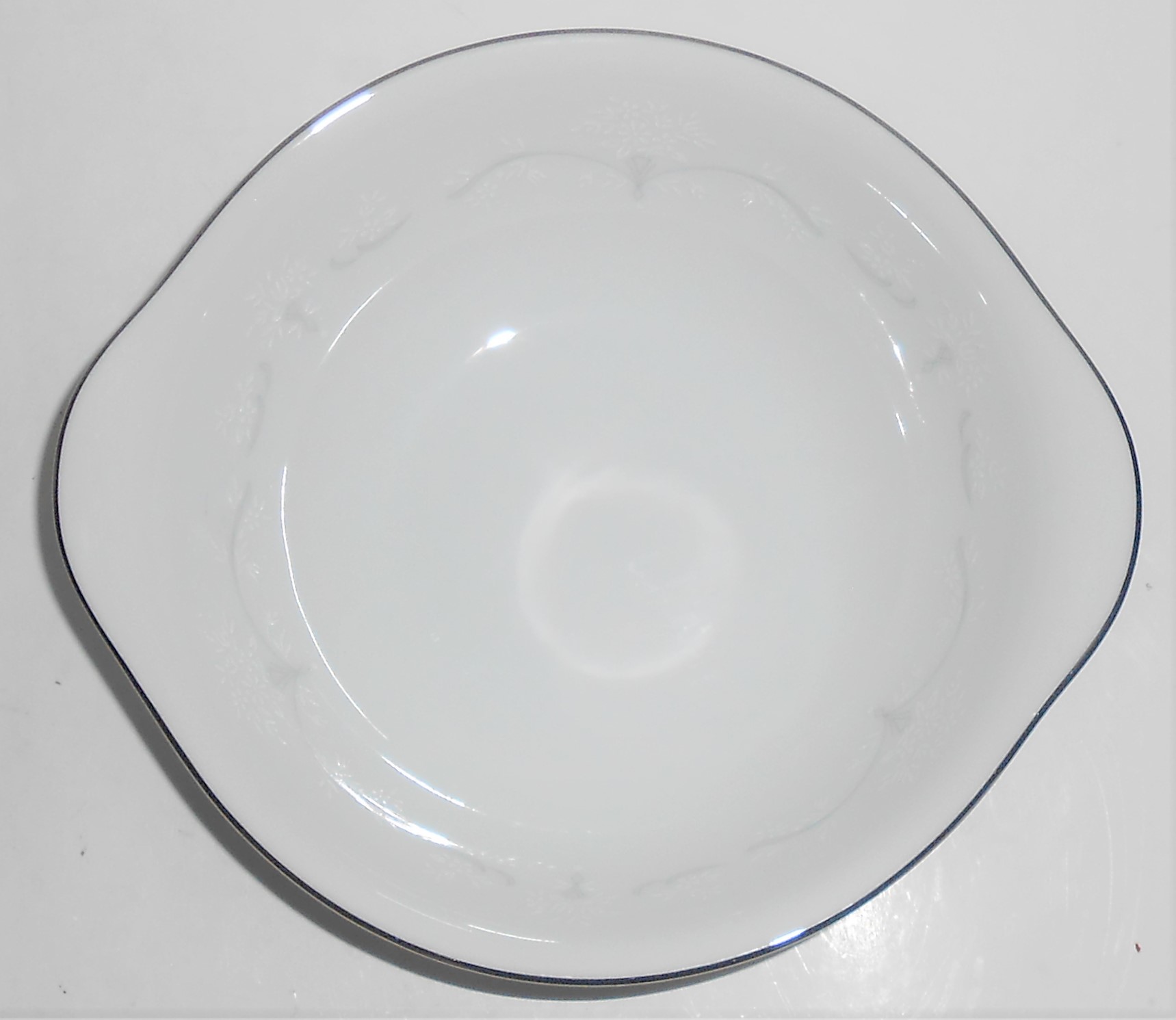 Noritake China Whitebrook Platinum Band Cereal Bowl