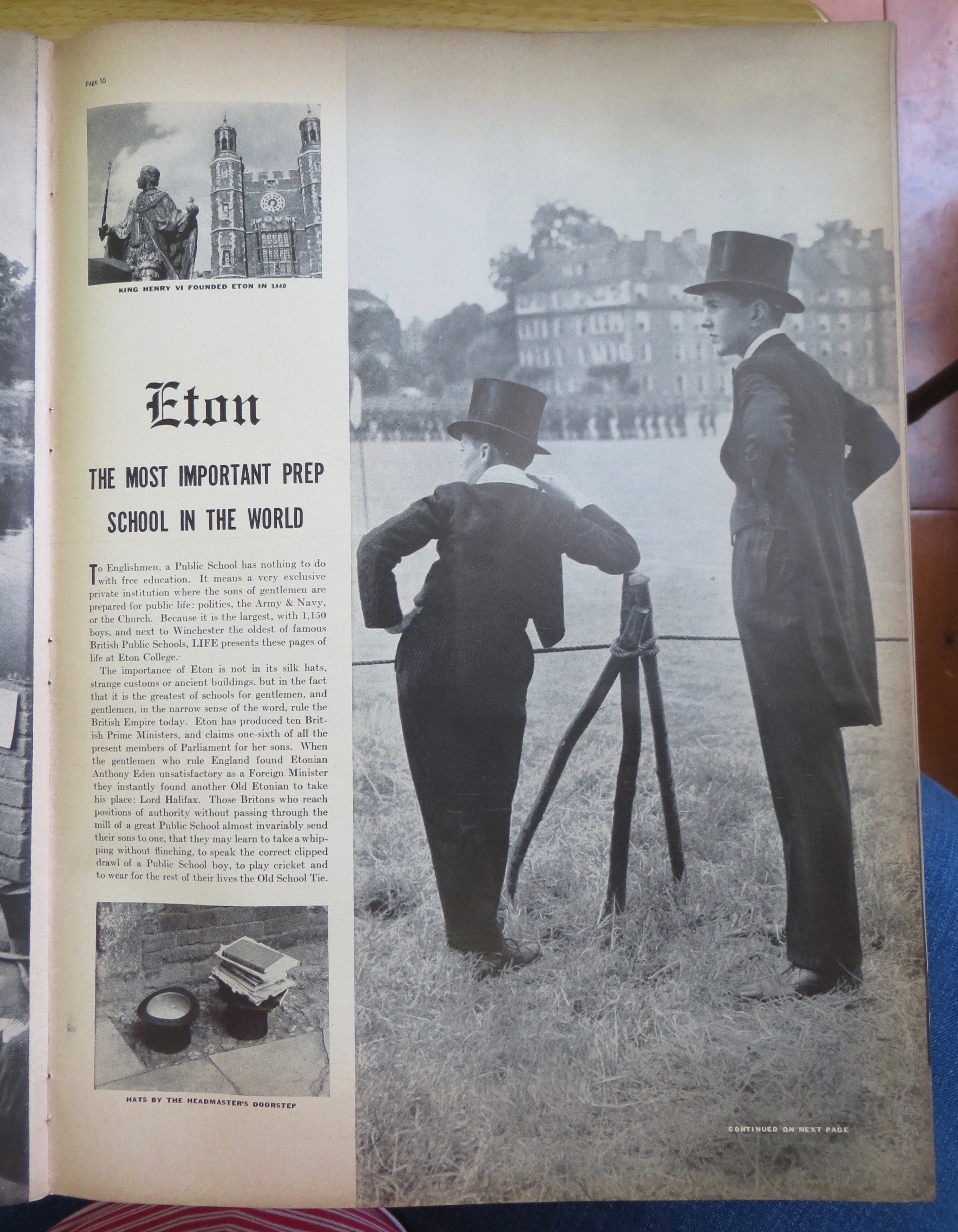 Life Magazine April 4, 1938 Eden Of Eton