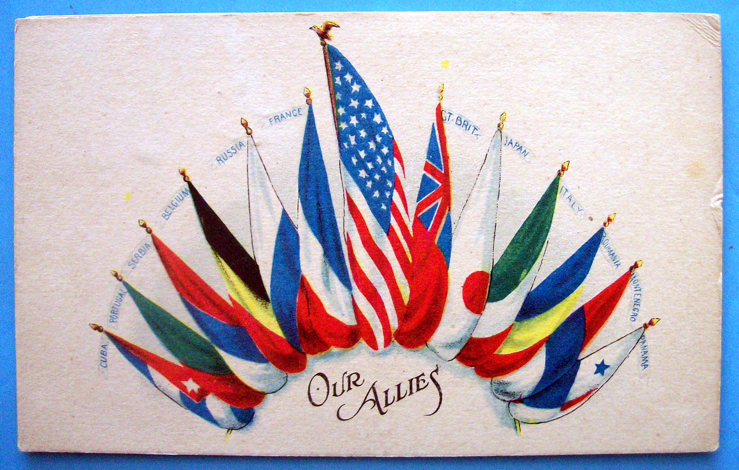 Our Allies Flags Postcard