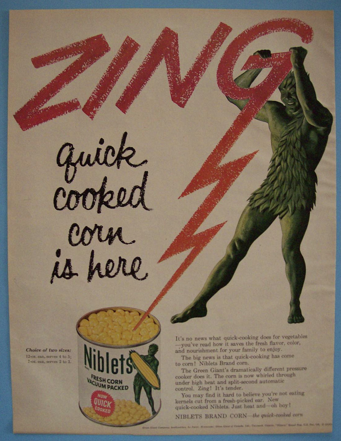 Vintage Ad: 1957 Green Giant Corn Niblets