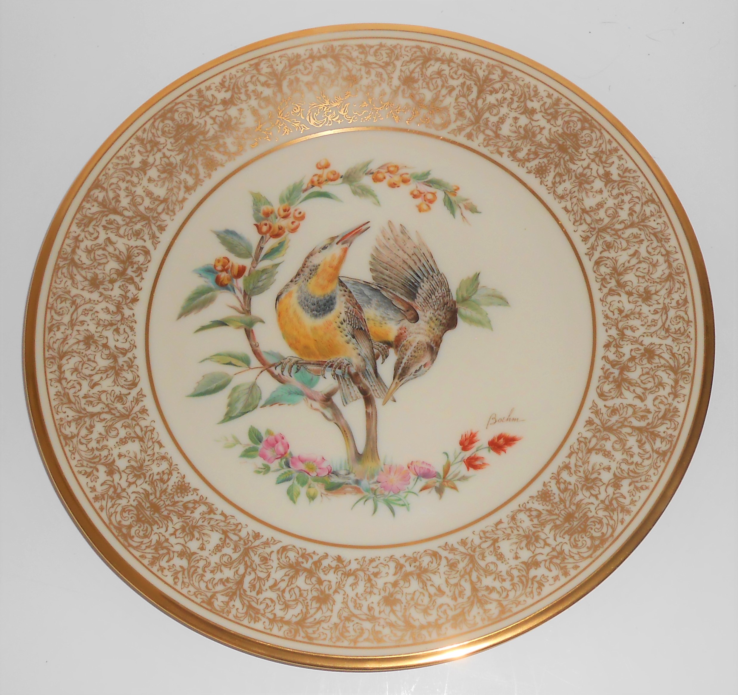 Lenox China Boehm 1973 Meadowlark Plate