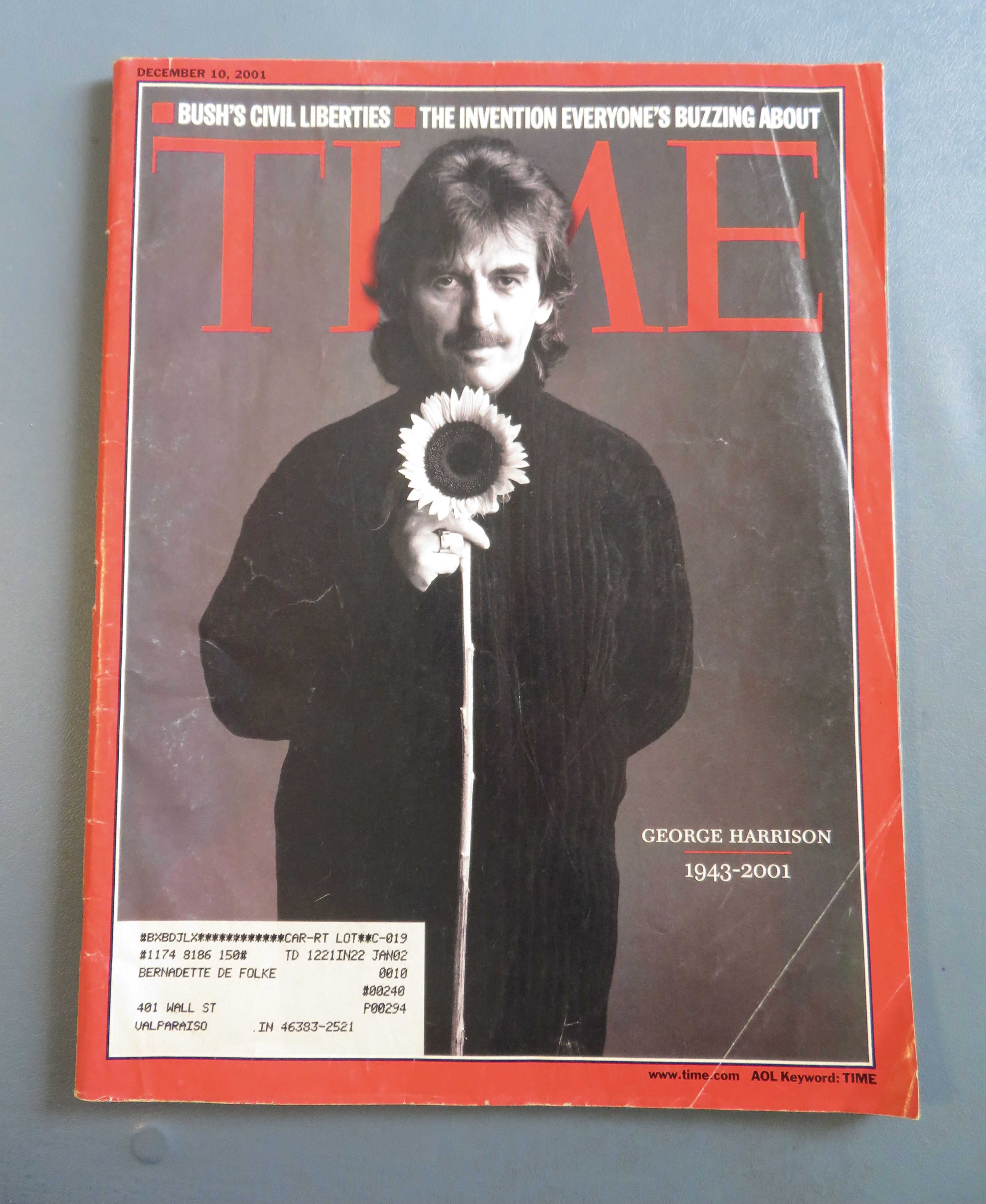 Time Magazine December 10, 2001 George Harrison