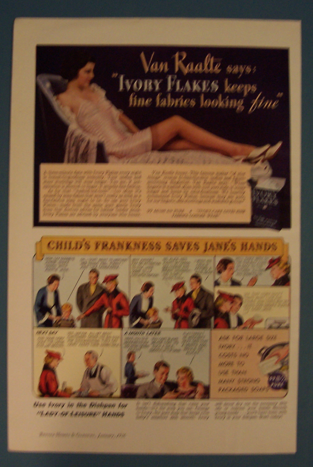 Vintage Ad: 1936 Ivory Soap & Flakes