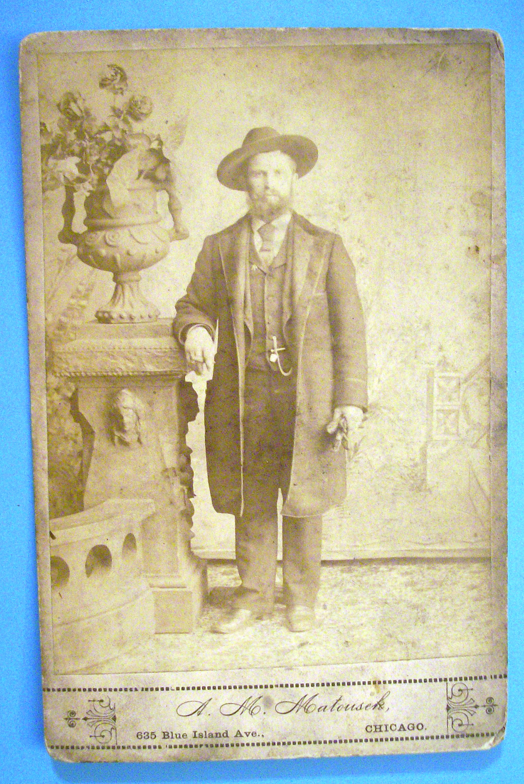 When Chicago Was A Cattle Town - Cabinet Photo of A Man