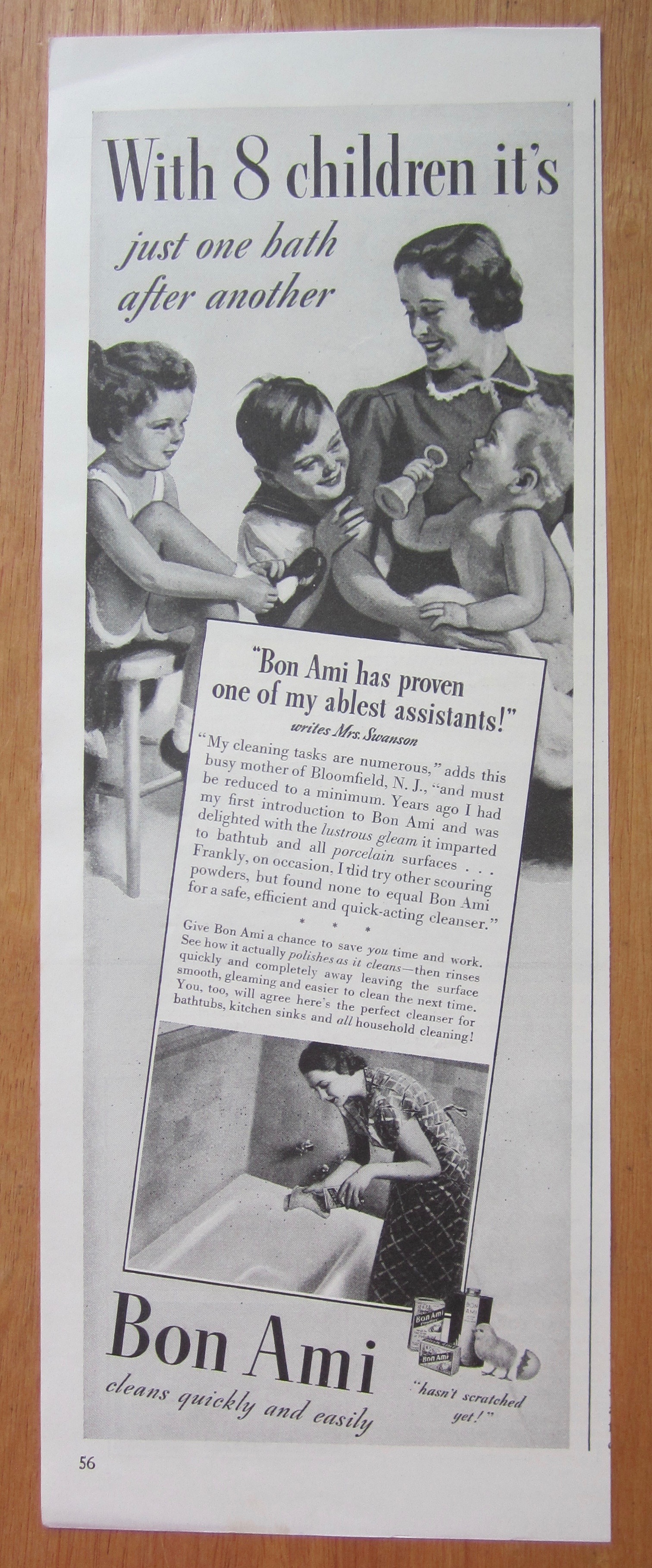 1938 Bon Ami with Woman & Her Children
