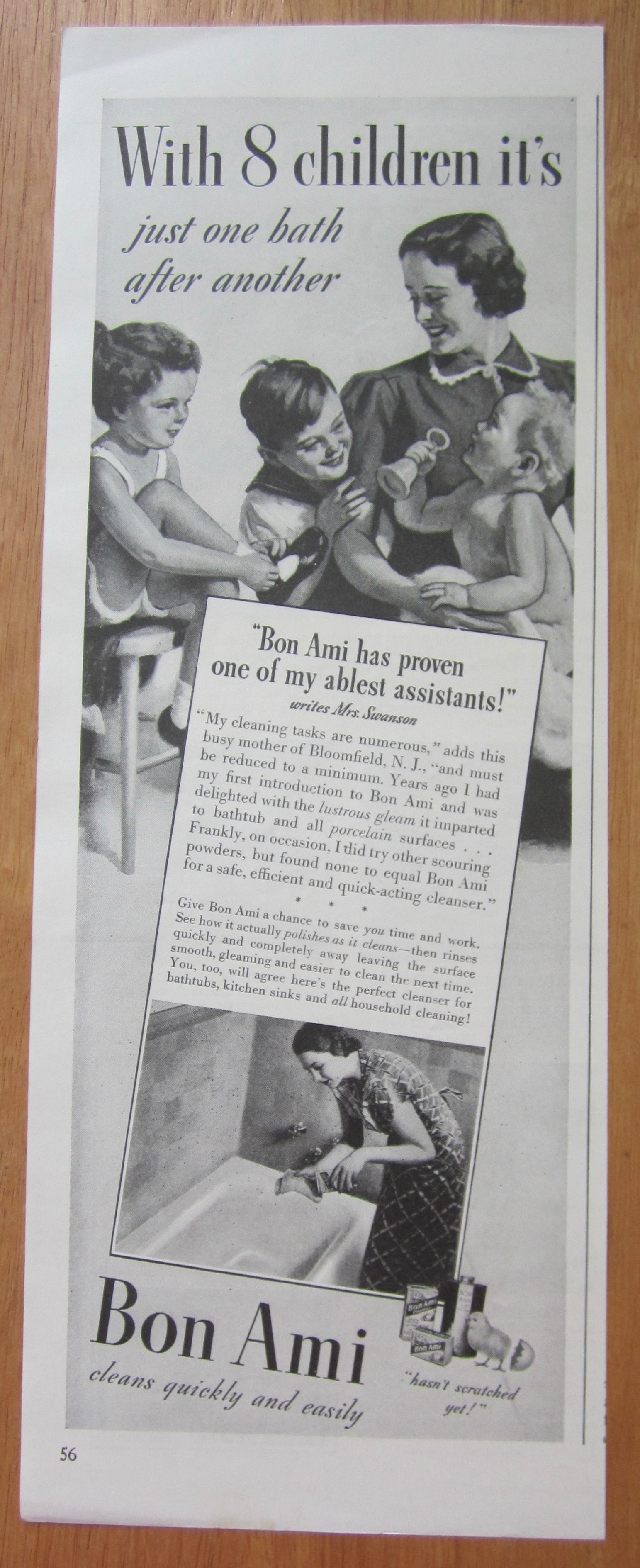 1938 Bon Ami with Woman & Her Children