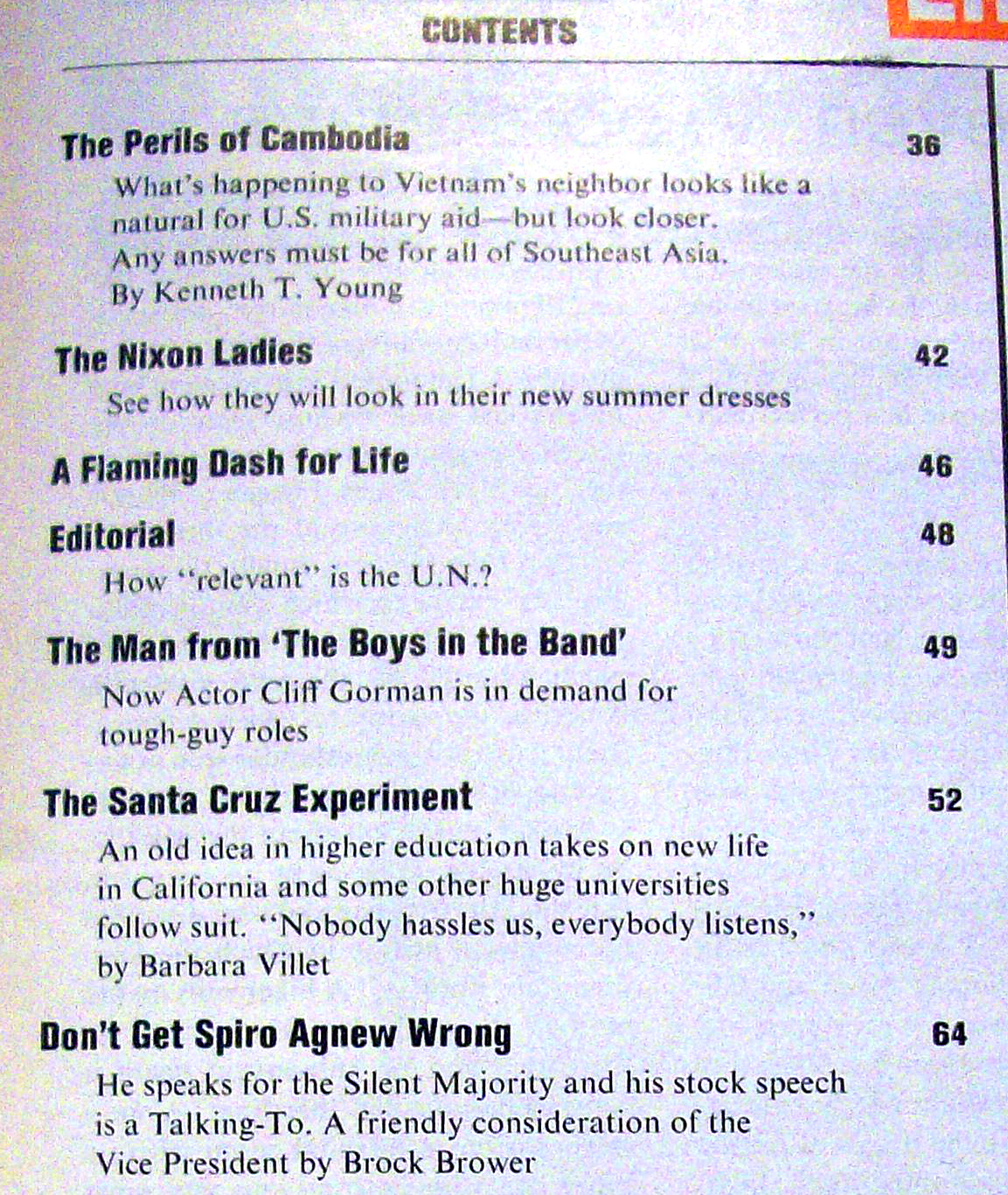 Life Magazine May 8, 1970 Spiro Agnew Knows Best