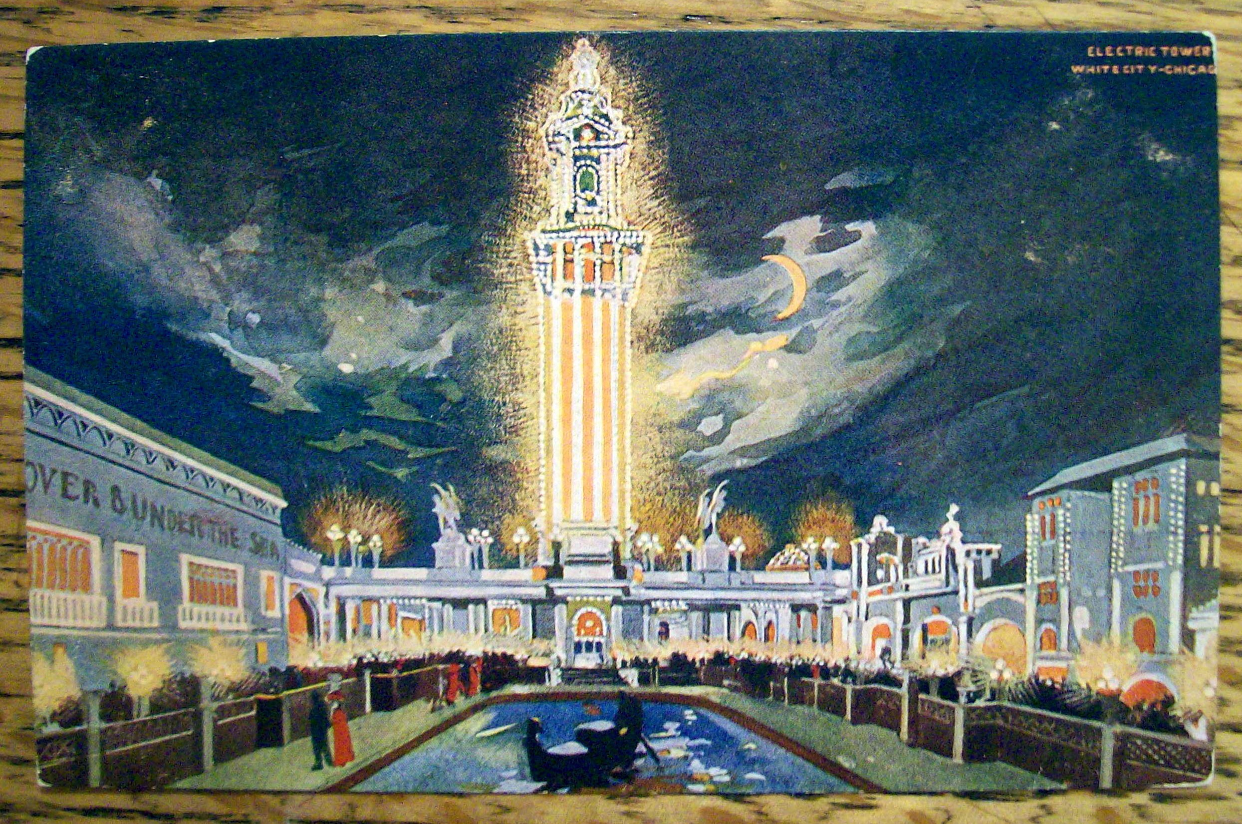 Electric Tower, White City, Chicago Postcard