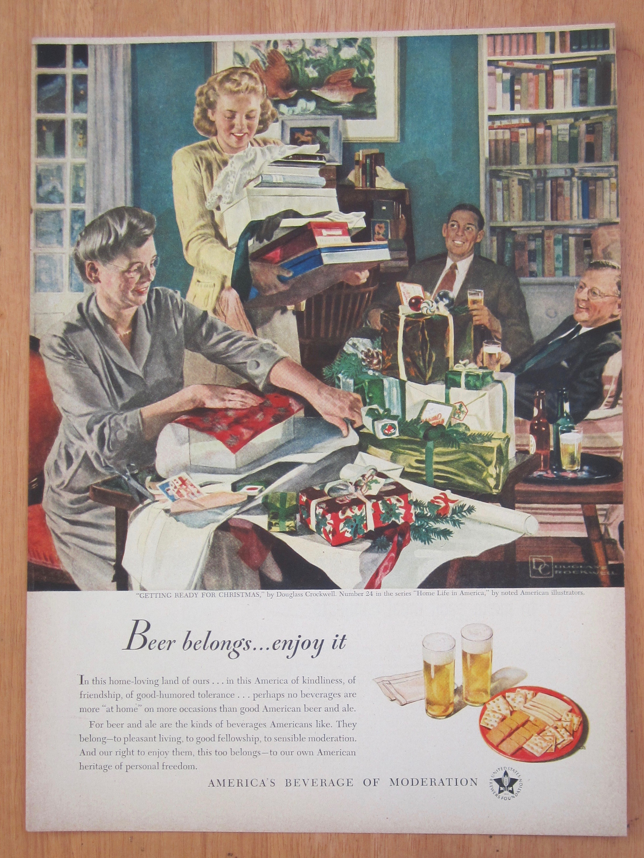 1948 Beer Belongs Ready For Xmas By Douglas Crockwell