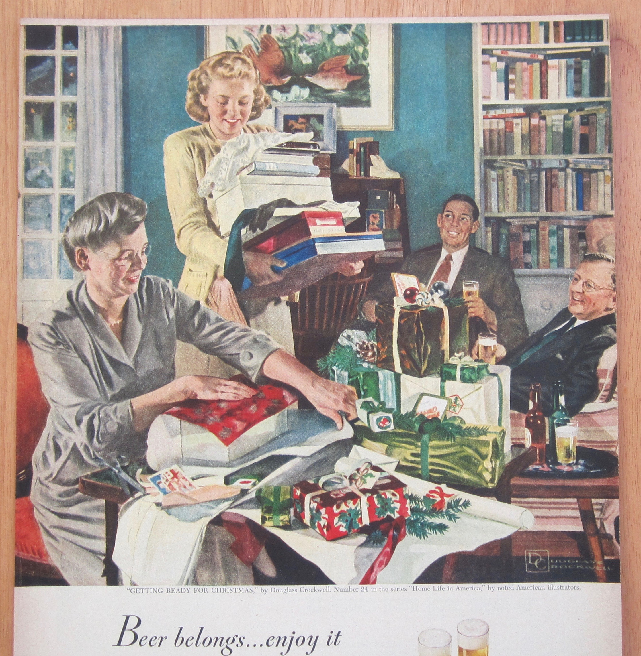 1948 Beer Belongs Ready For Xmas By Douglas Crockwell