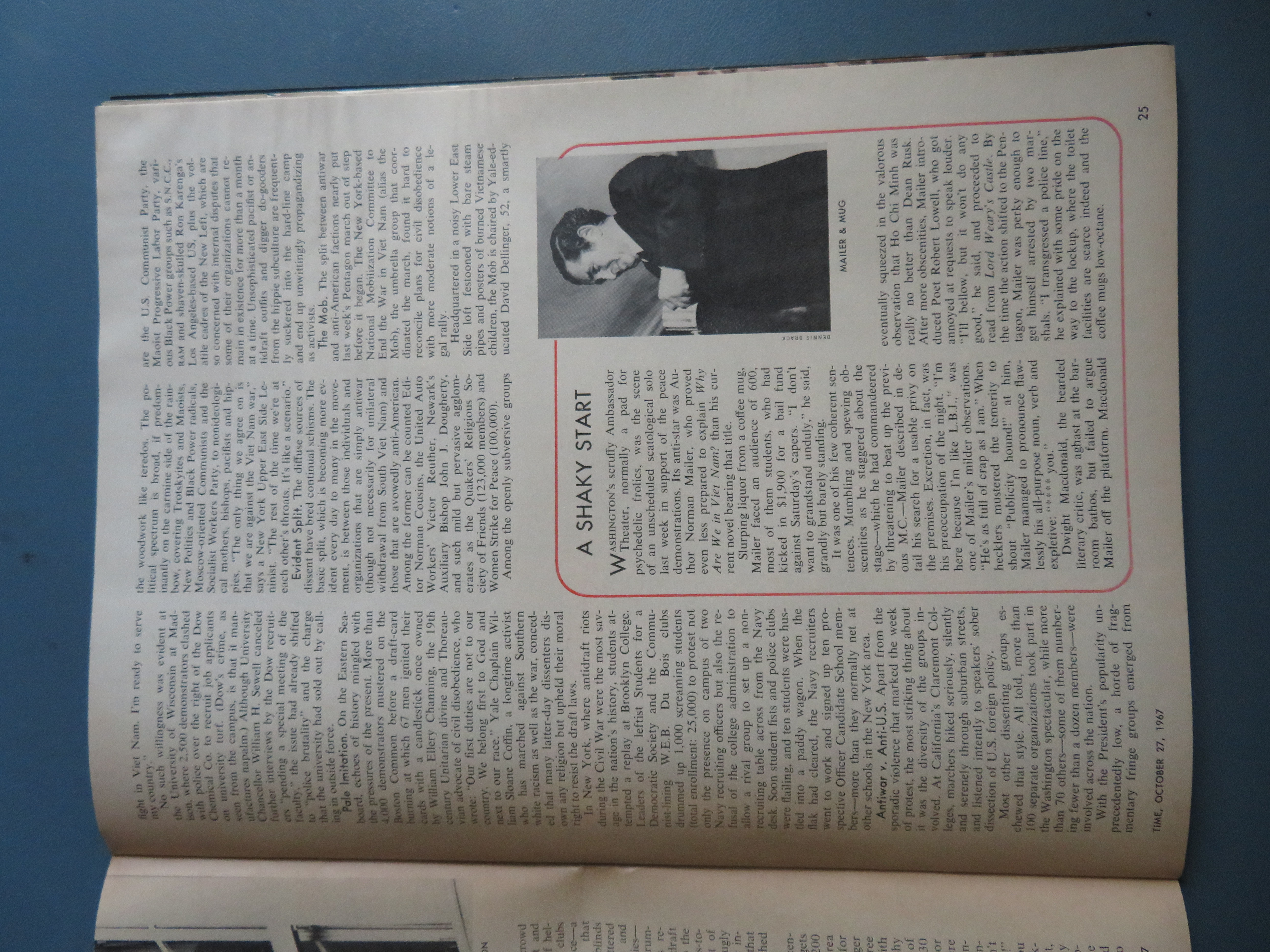 Time Magazine October 27, 1967 Marchers At Memorial