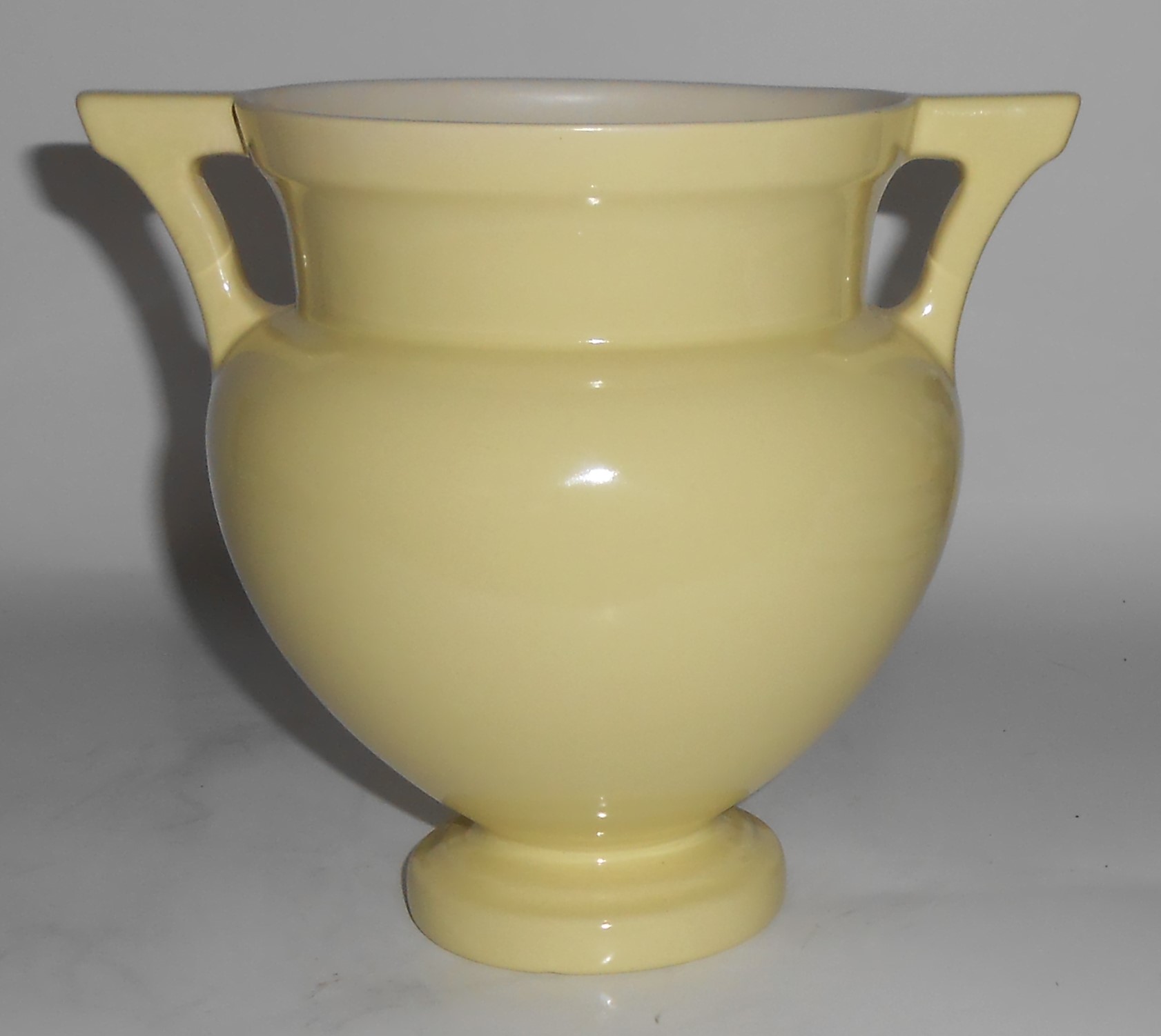 Coors Pottery Art Deco Leadville Yellow/White #85 Vase