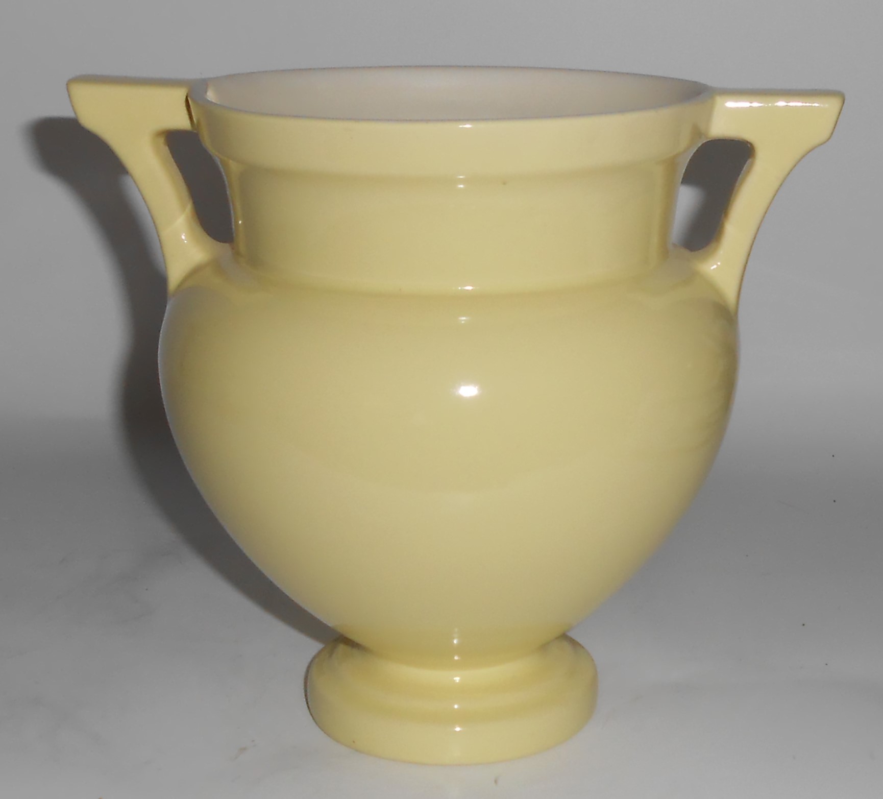 Coors Pottery Art Deco Leadville Yellow/White #85 Vase