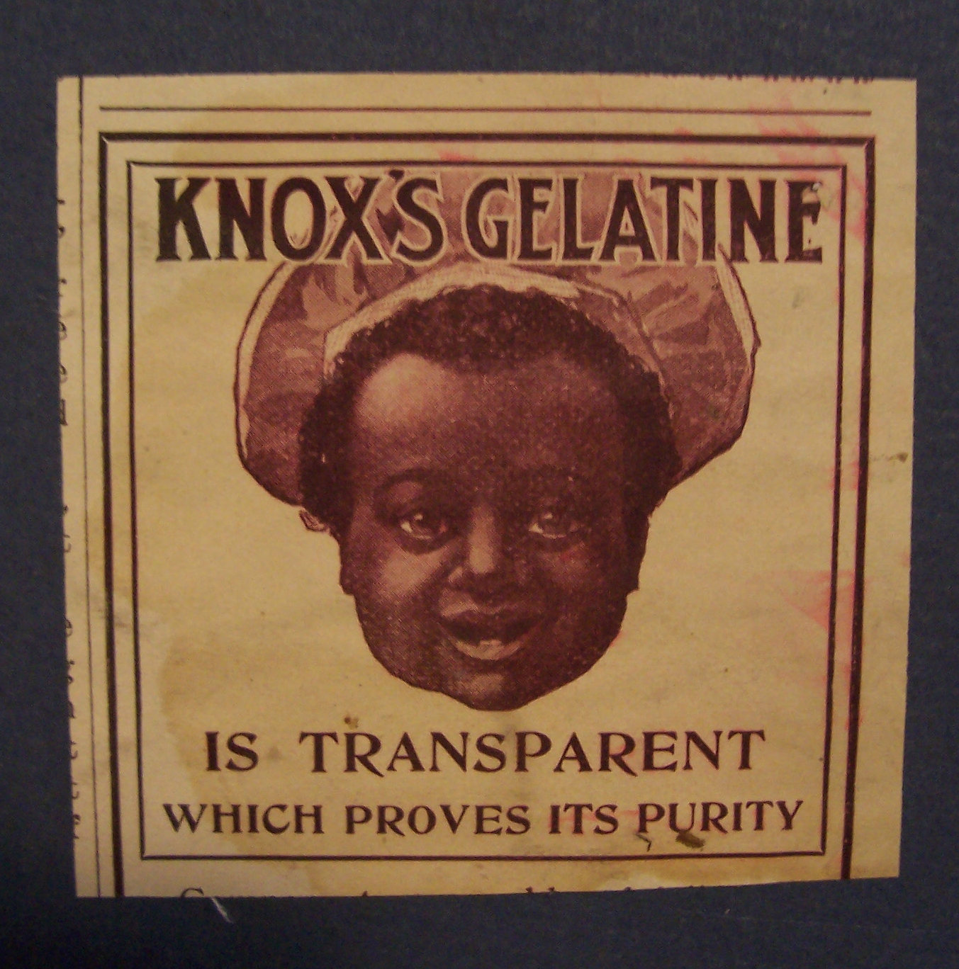 1901 Knox's Gelatine Ad with Proves Its Purity