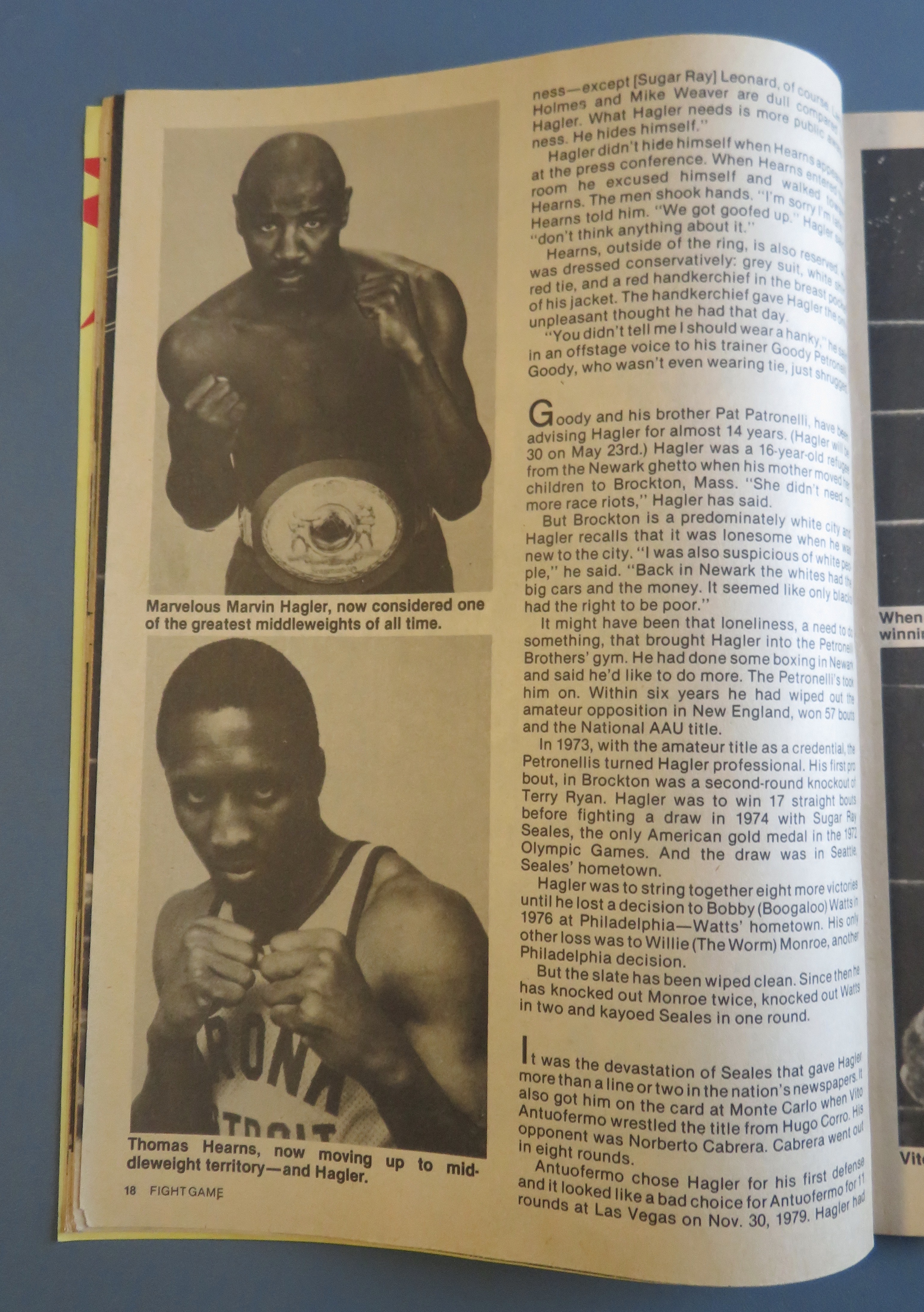 Fight Game Magazine July 1982 Hagler - Hearns
