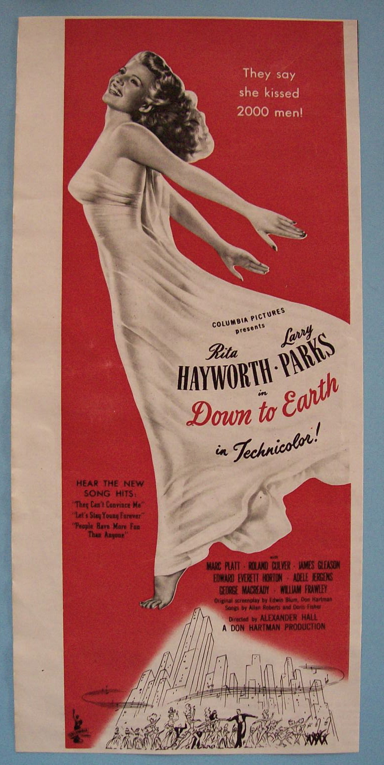 Vintage Ad: 1947 Down To Earth w/ Rita Hayworth