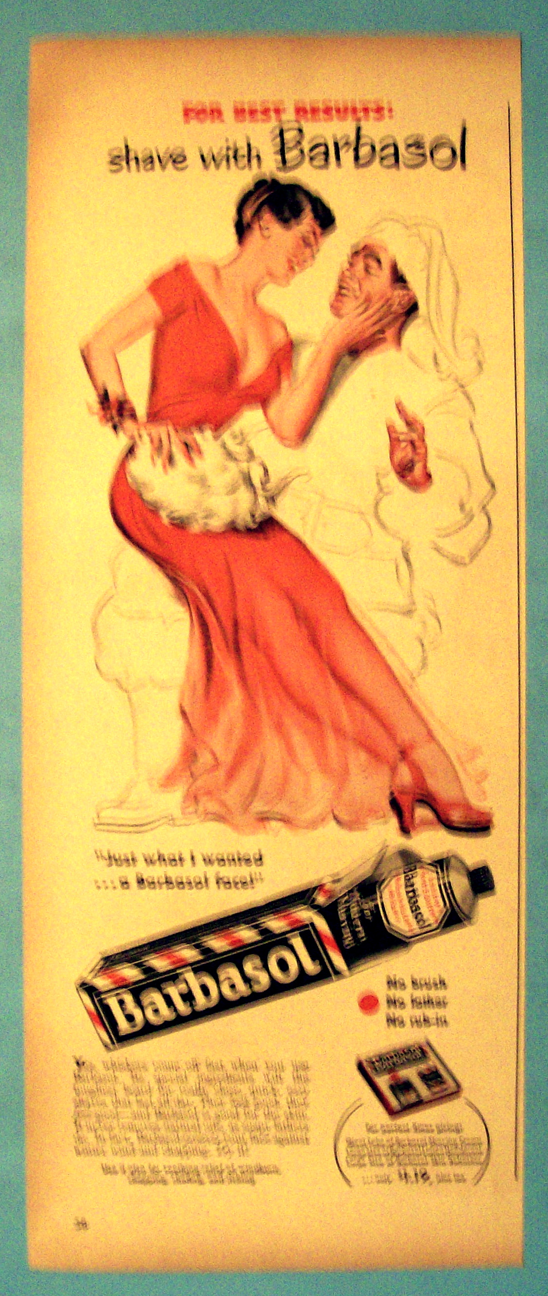 Vintage Ad: 1949 Barbasol