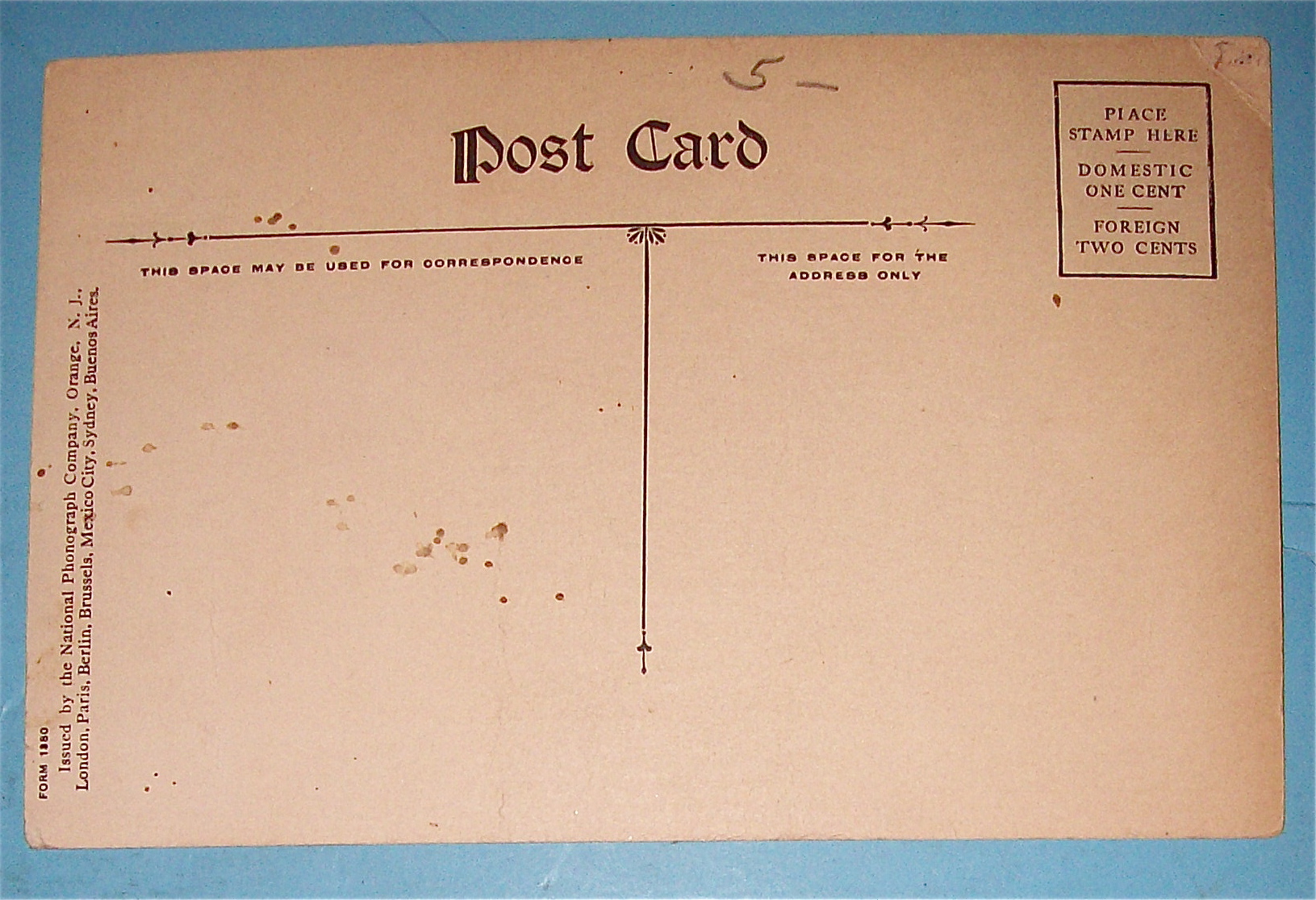 The Edison Phonograph Postcard by National Phonograph