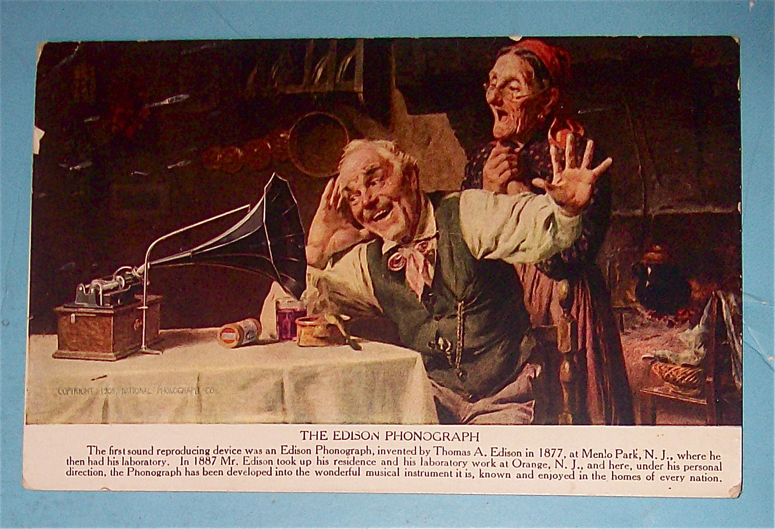 The Edison Phonograph Postcard by National Phonograph