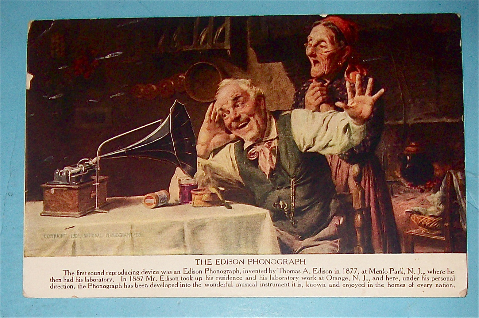 The Edison Phonograph Postcard by National Phonograph