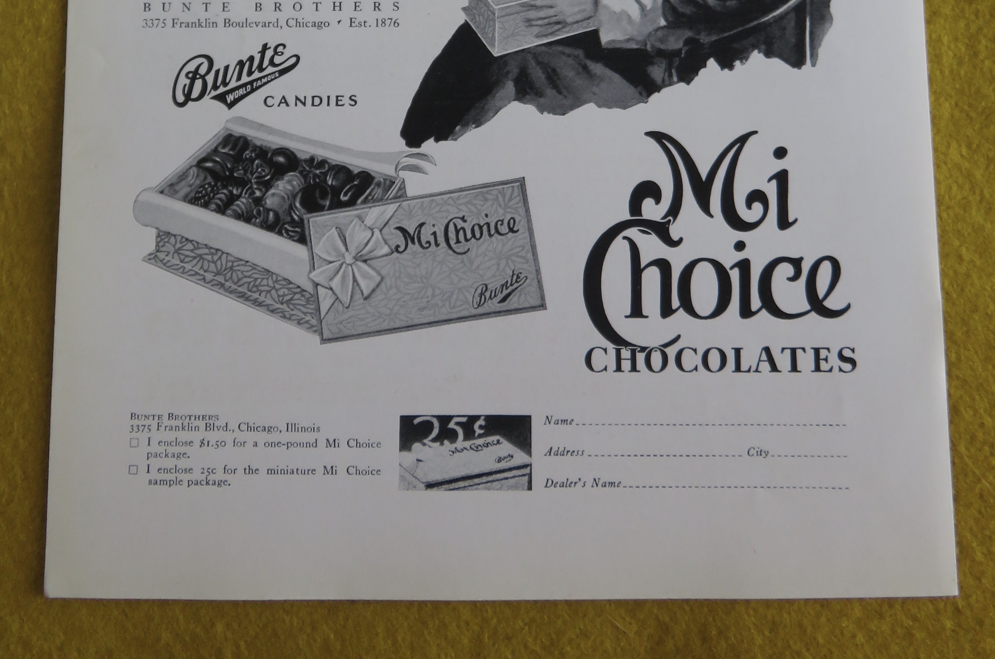 1930 Mi Choice Chocolates (Bunte Candies) w/Mother Love