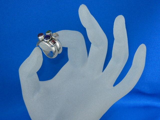 Opal Sugulite Inlays Sterling Silver Studio GL Ring