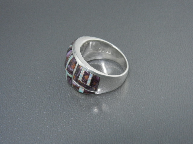 Opal Sugulite Inlays Sterling Silver Studio GL Ring